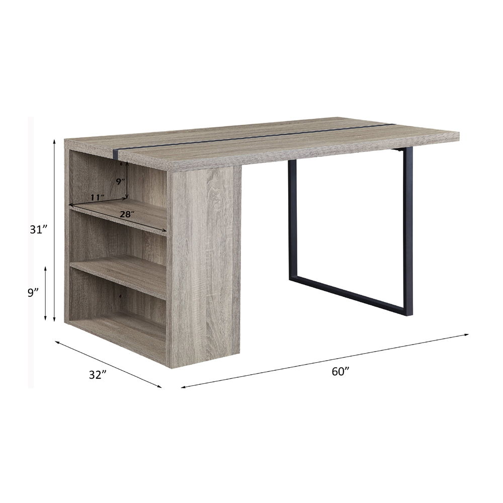 Patwin - Dining Table - Gray Oak & Black, black, view 5