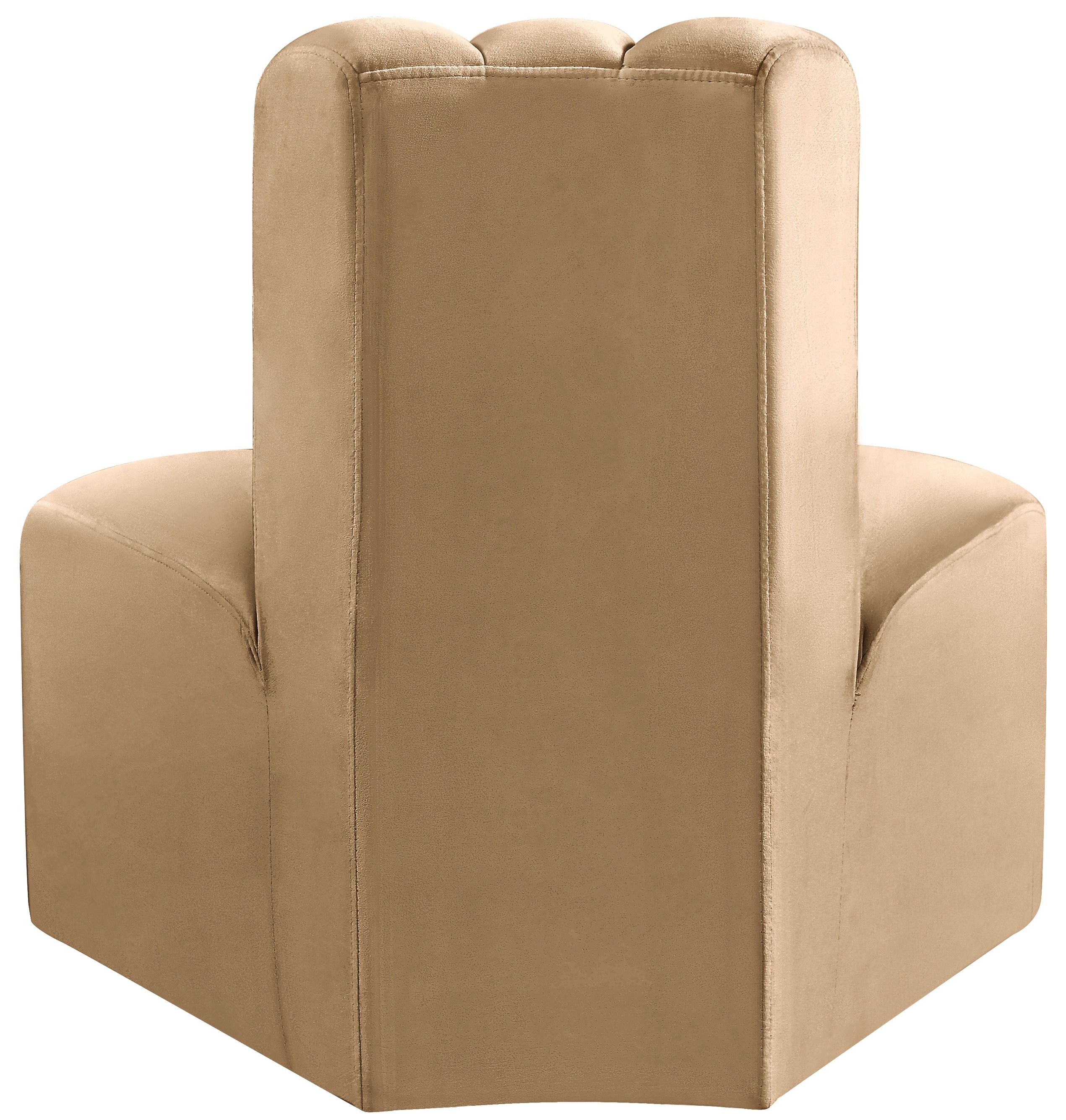 Arc - Velvet Reverse Corner Chair - Camel
