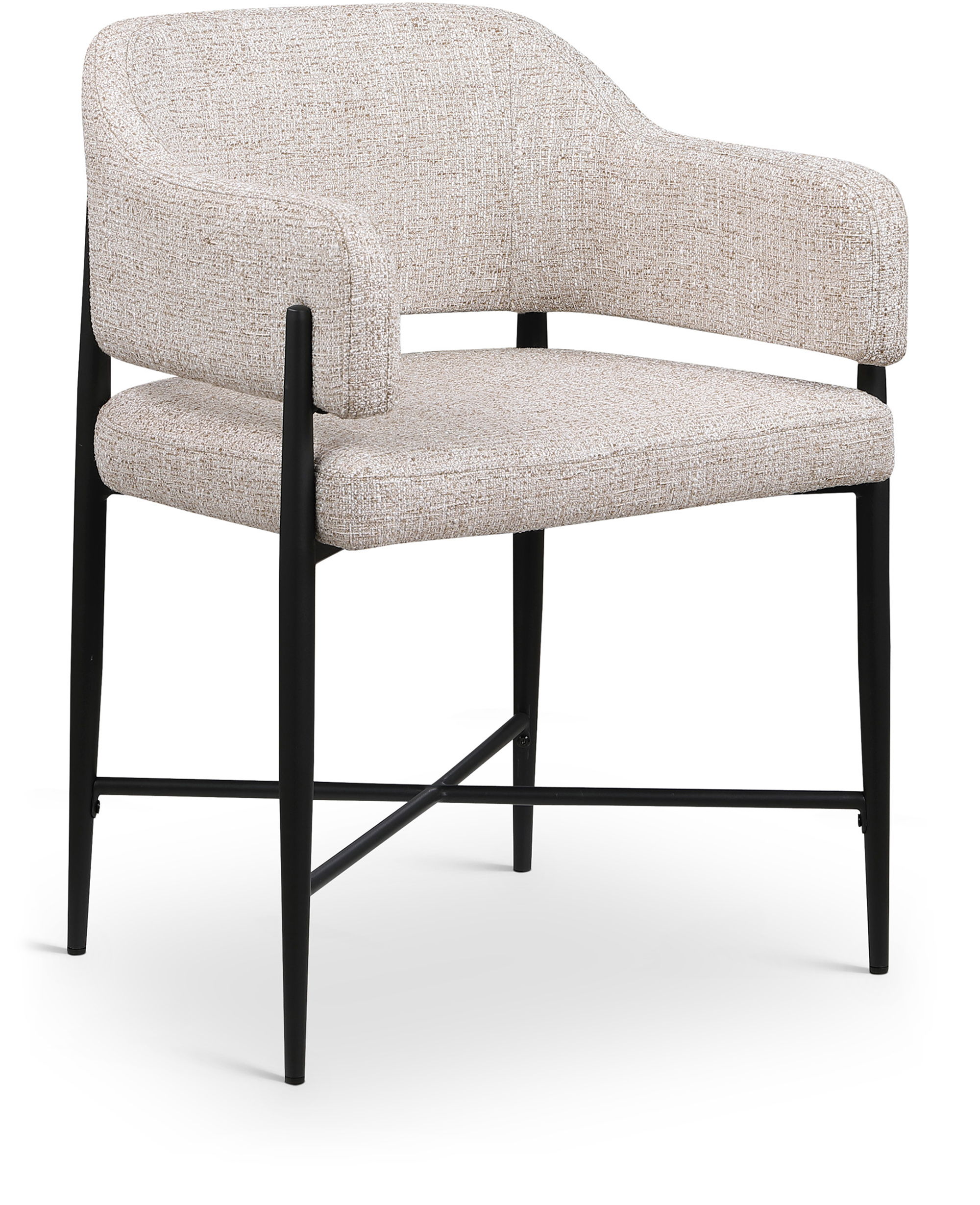 Dame - Fabric Upholstered Dining Chair (Set of 2) - Beige