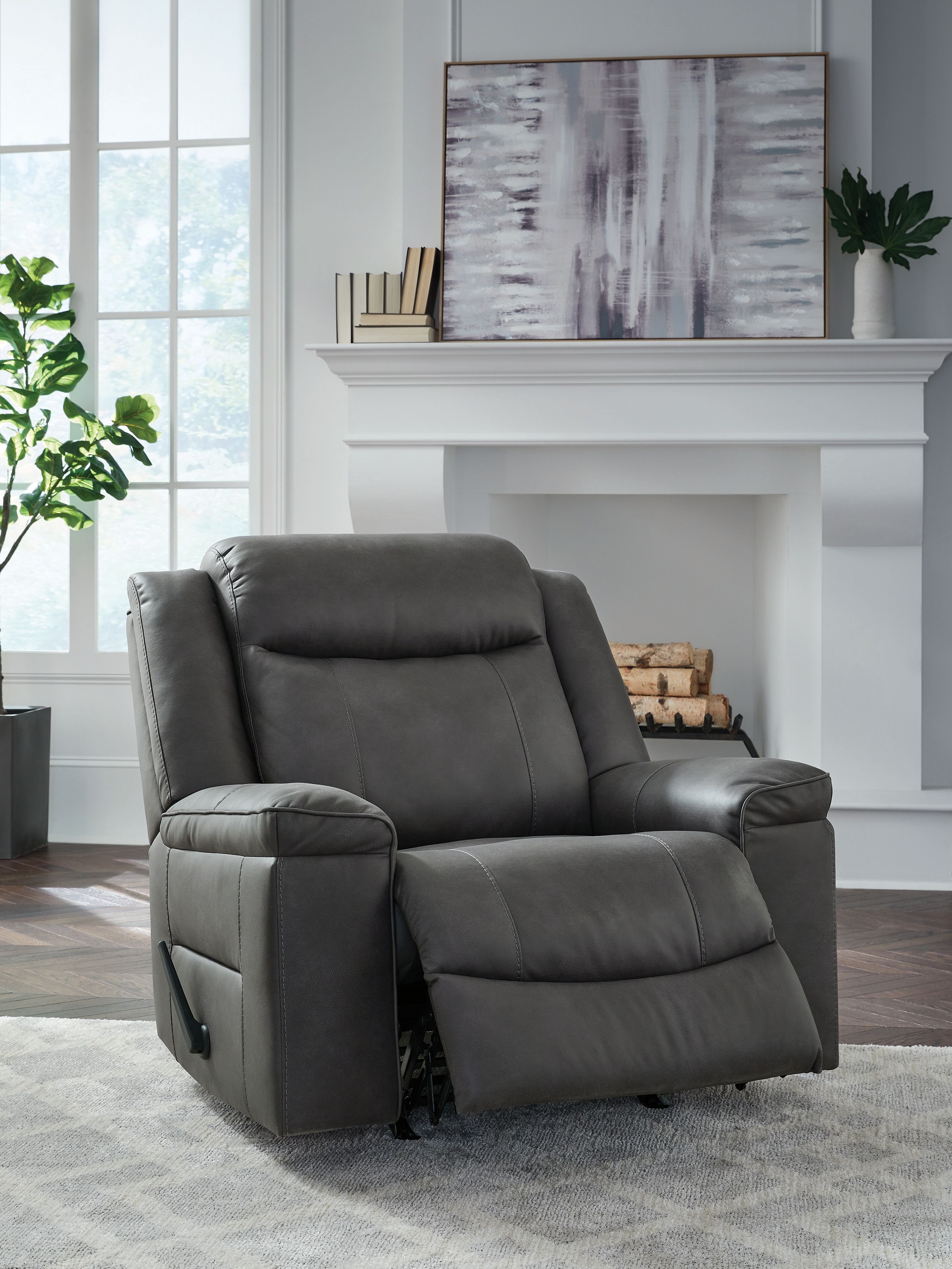 Ashley Furniture Status Check - Rocker Recliner - Shadow - Image 8