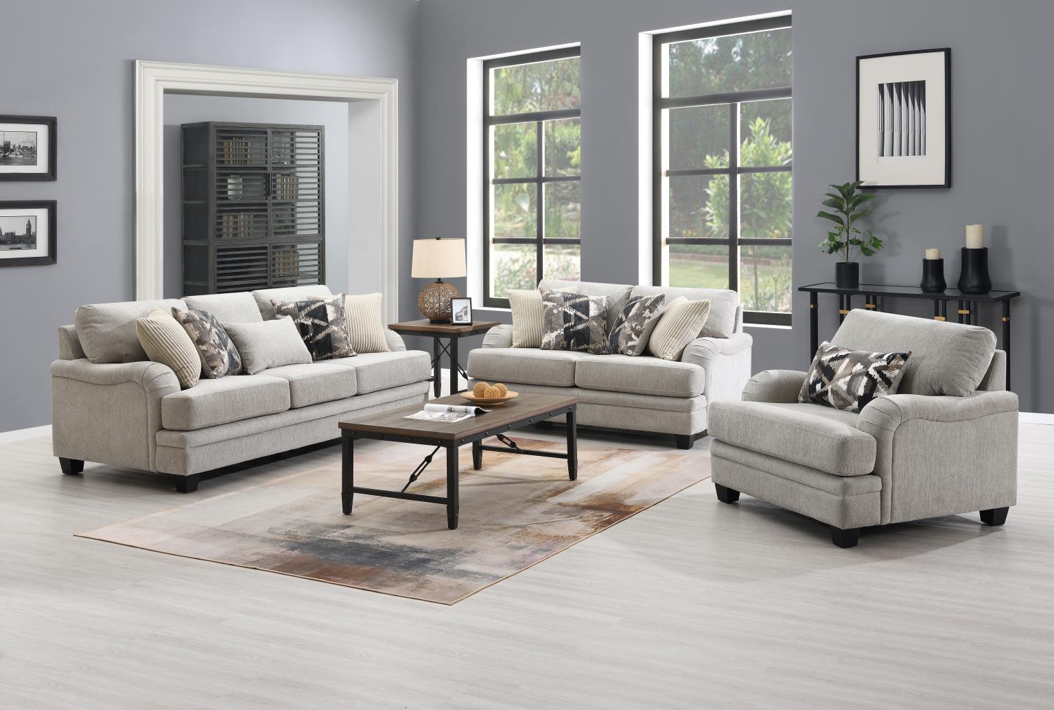 U239 - 2 Piece Living Room Set (Sofa & Loveseat) - Sand