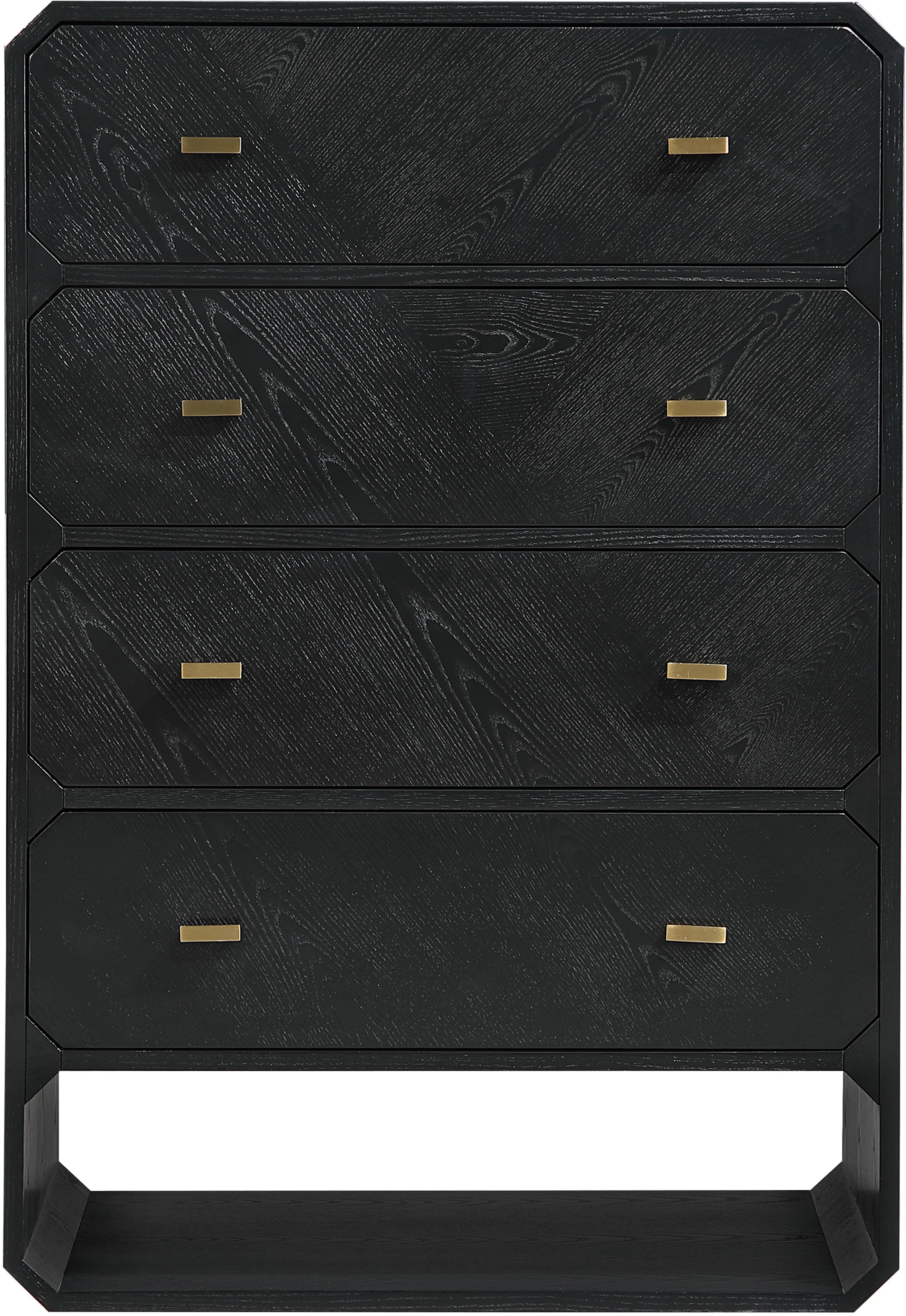 Parker - Ash Veneer Chest - Black