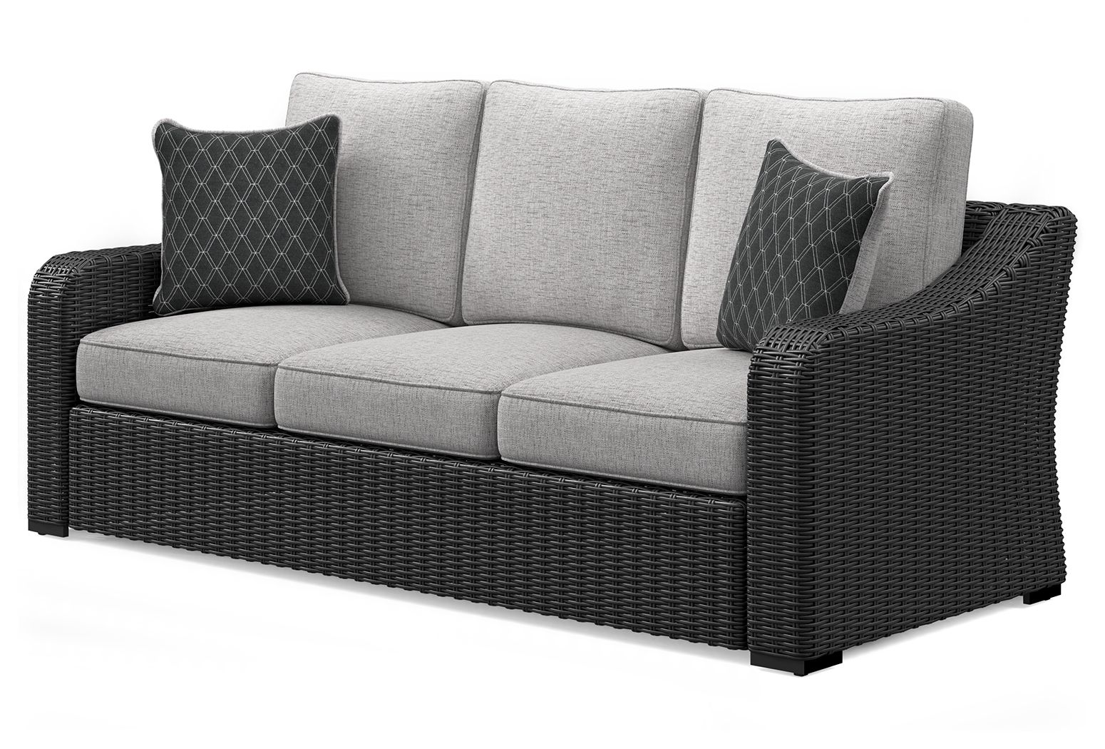 Beachcroft - Sofa With Cushion - Black / Light Gray