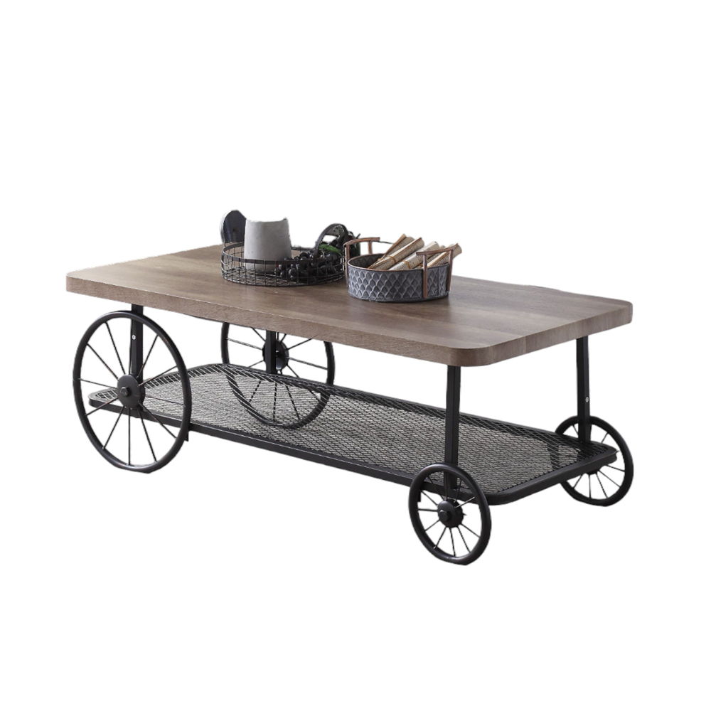Francie - Coffee Table - Oak & Antique Gray, light brown, view 8