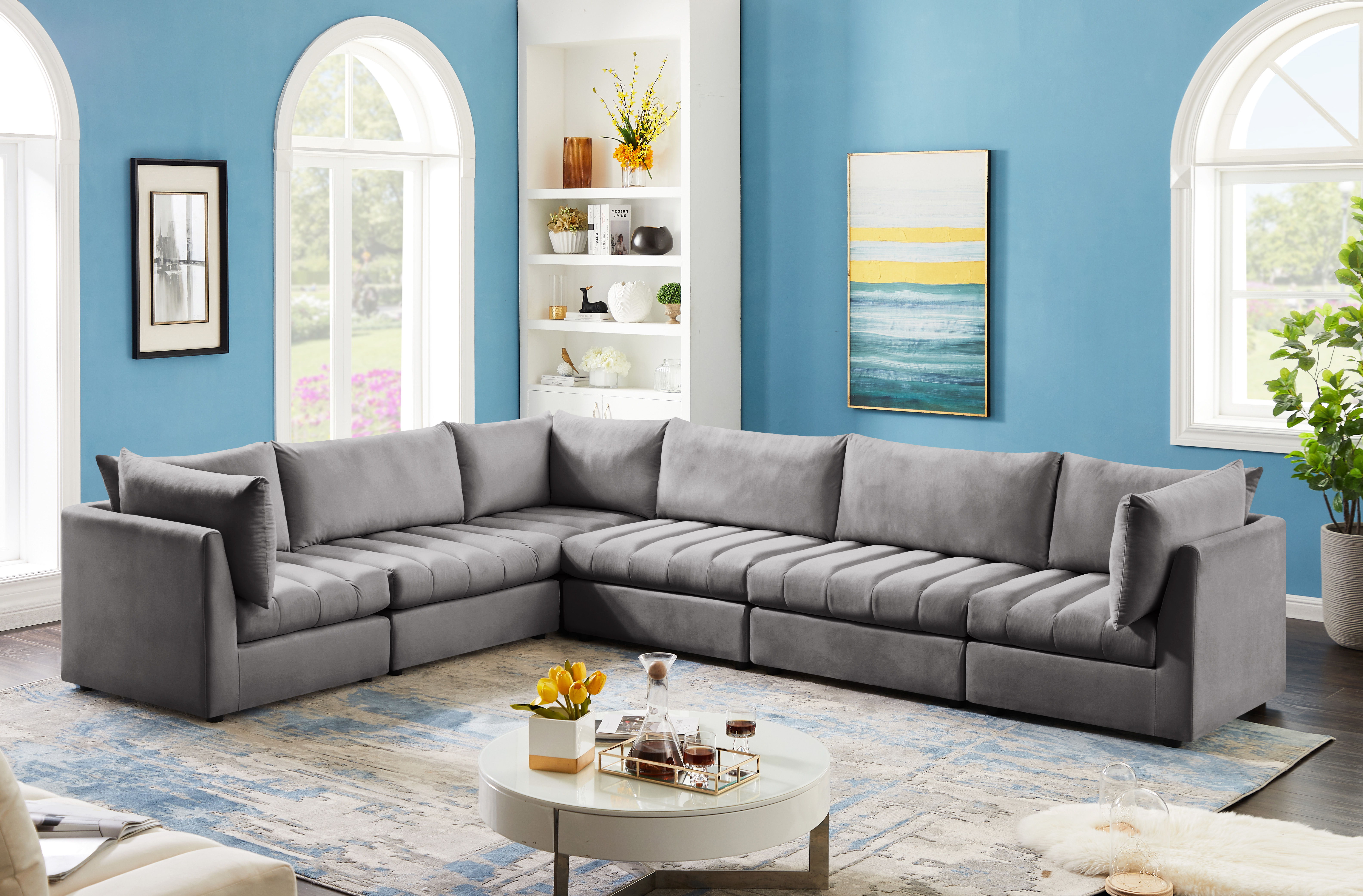 Jacob - Modular Sectional 6 Piece - Gray