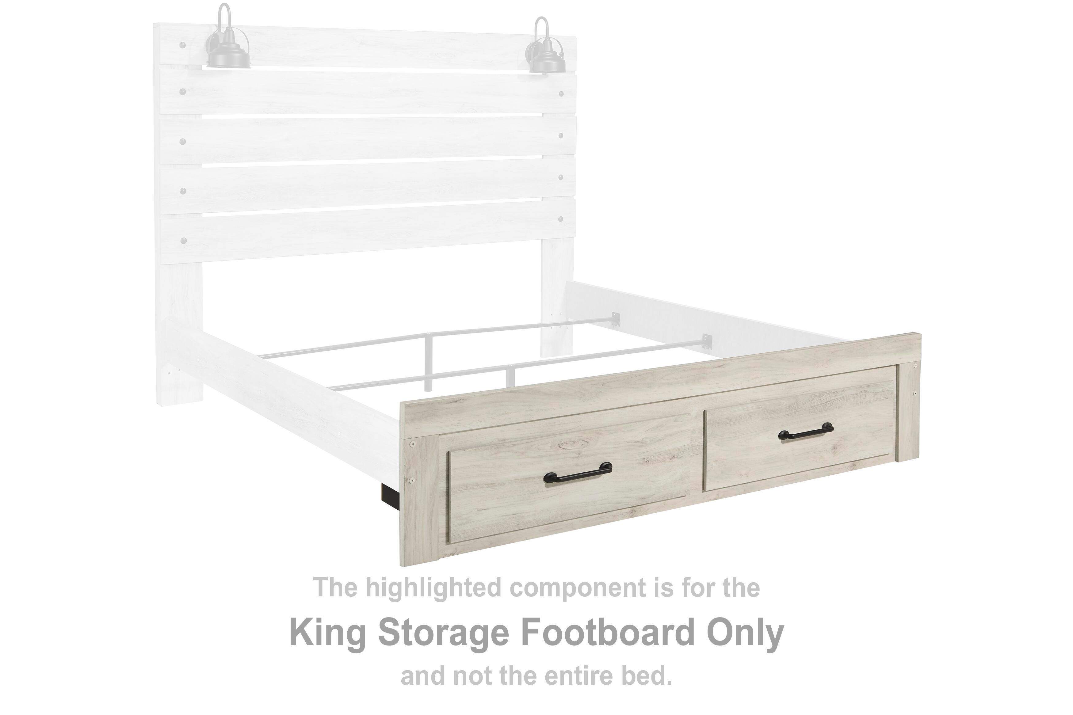 Cambeck – King Storage Footboard – Whitewash