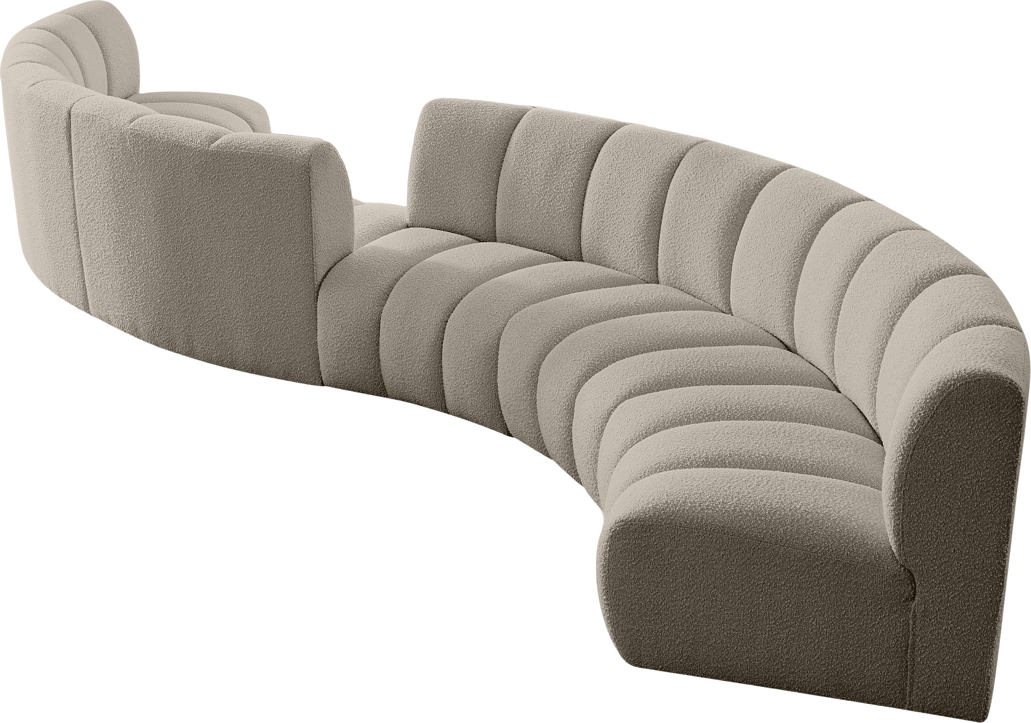 Infinity - 6 Piece S-Shaped Modular Sectional - Light Brown
