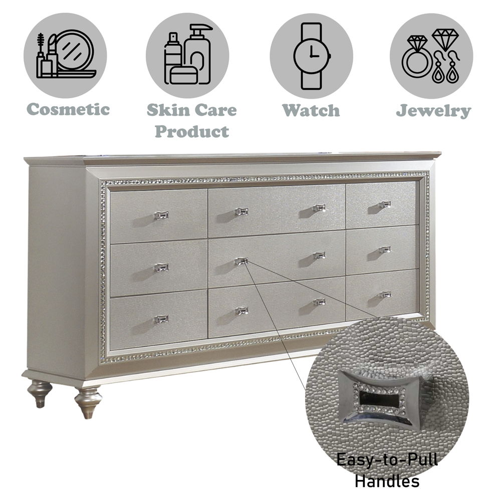 Kaitlyn - Dresser - Champagne, beige, view 8