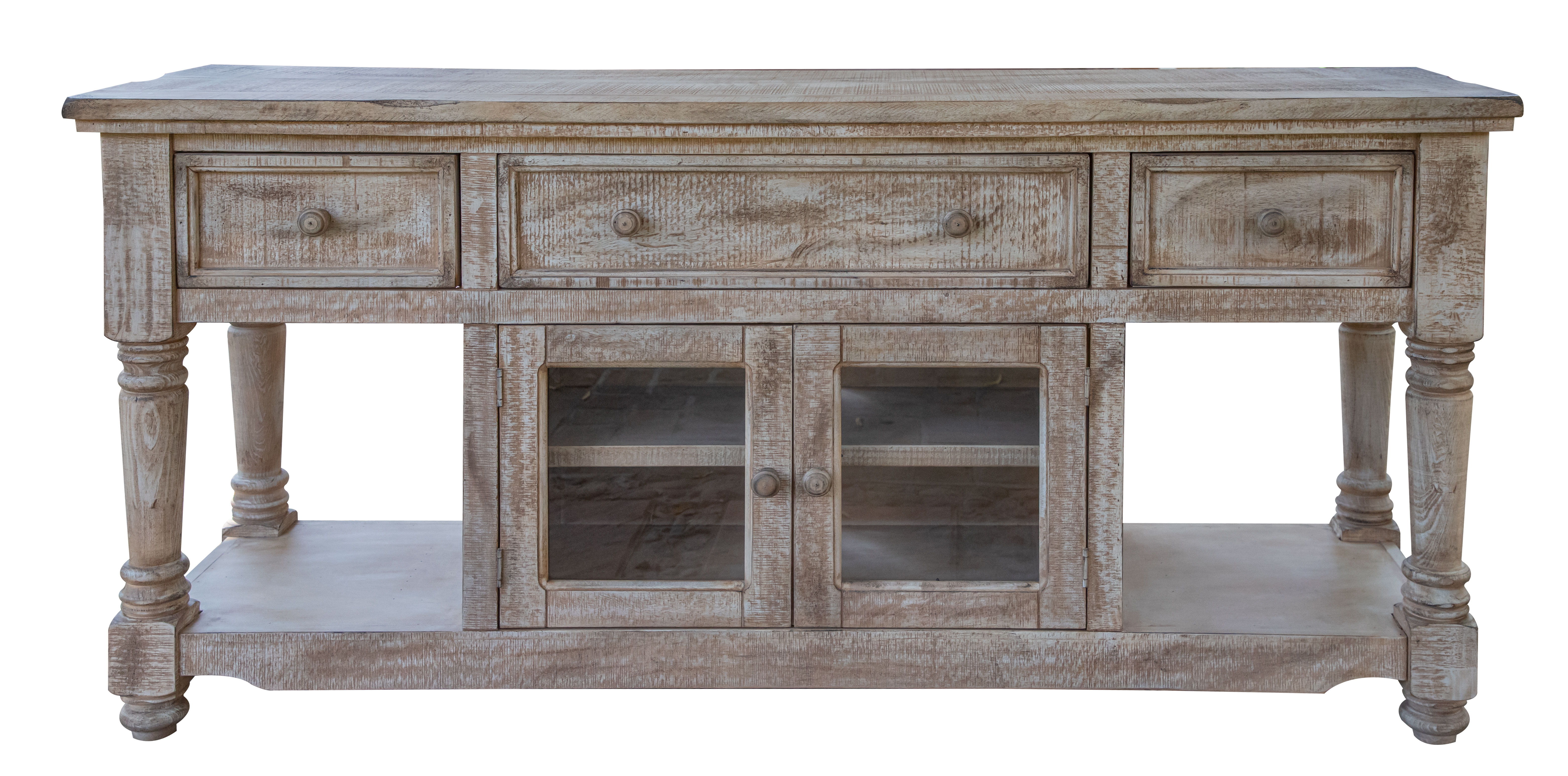 International Furniture Direct Aruba - TV Stand / Console / Buffet - Light Brown