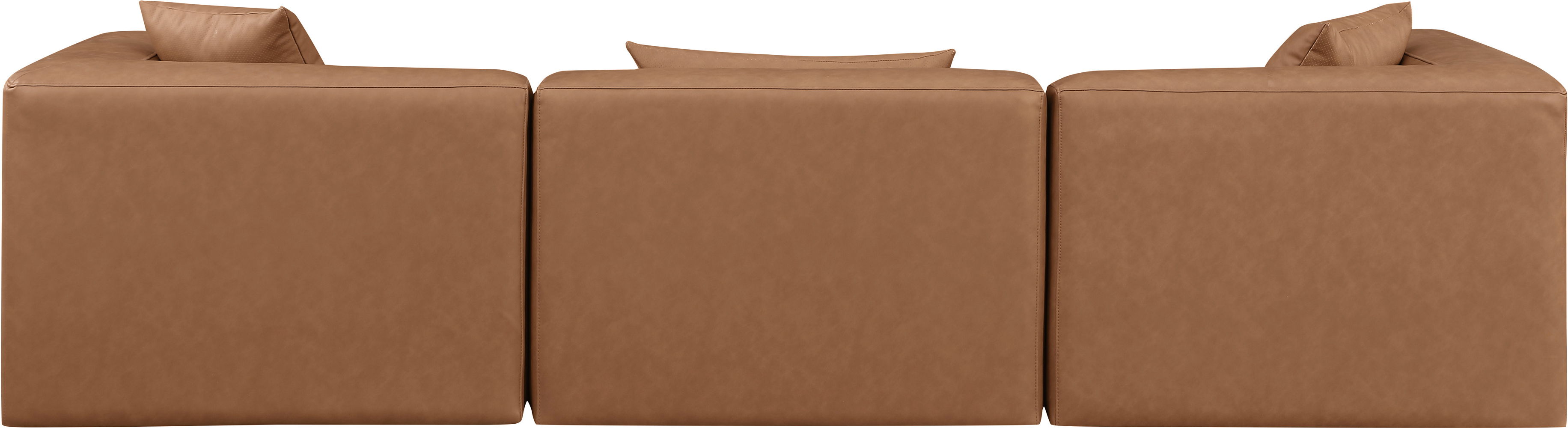 Cube - Modular 3 Piece Sofa - Brown