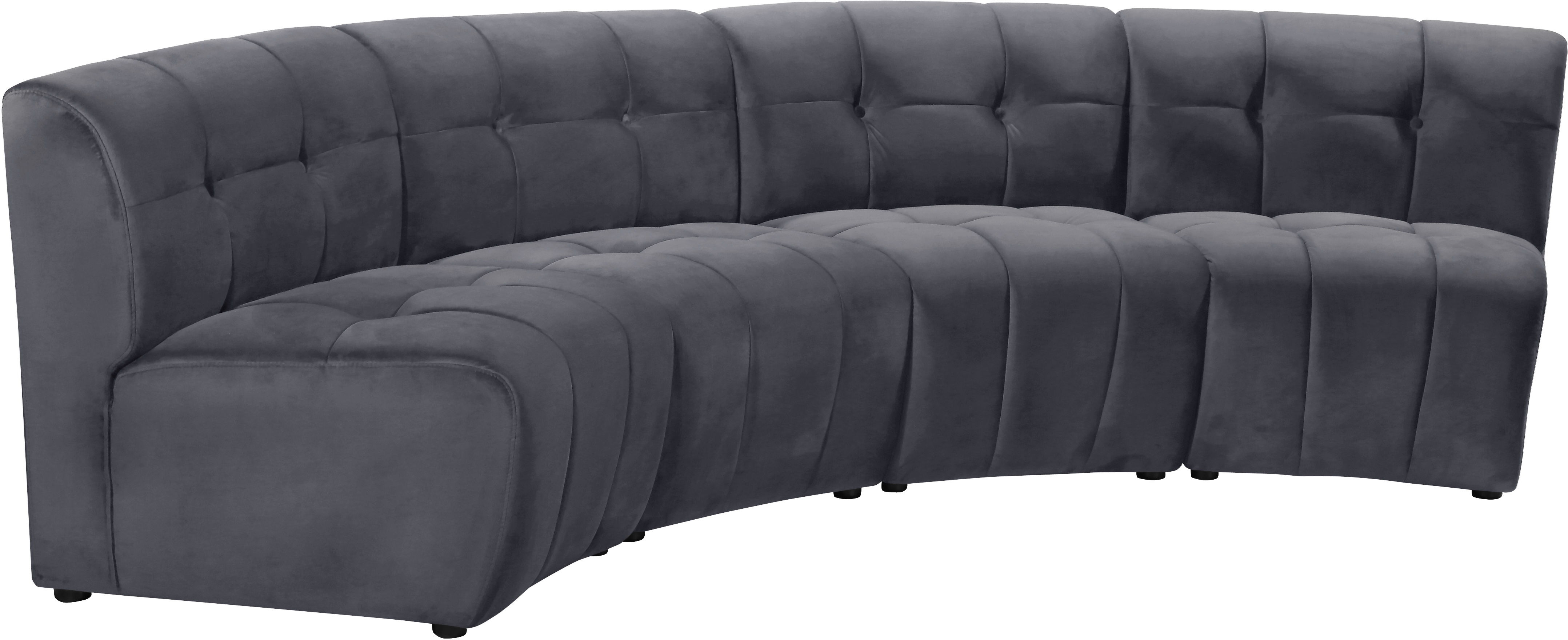 Limitless - 4 Piece Modular Sectional - Gray