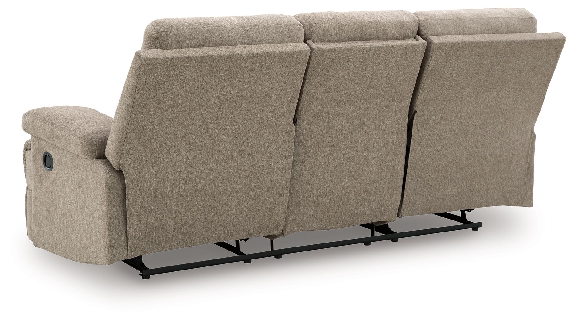 Ashley Furniture Side-Swipe - Reclining Sofa With Drop Down Table - Mocha - Image 7