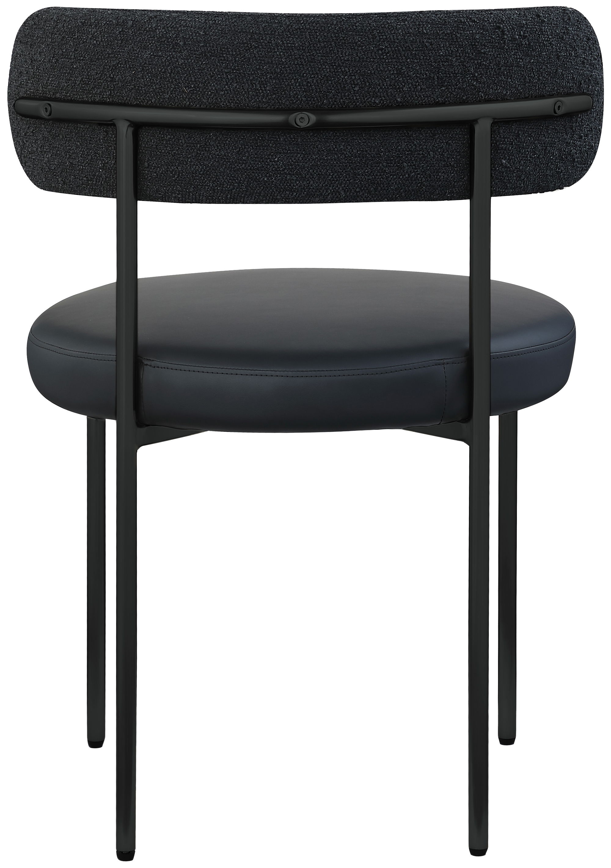 Beacon - Faux Leather Dining Chair With Black Legs (Set of 2) - Black