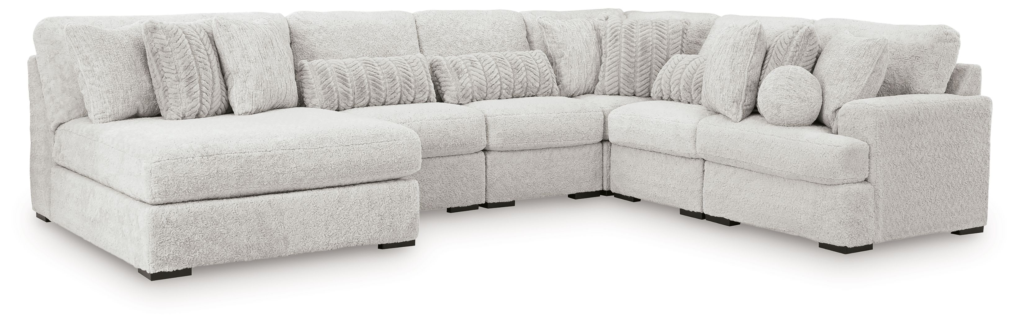 6 Pc · Sectional With Armless Chaise And RAF Corner Chair