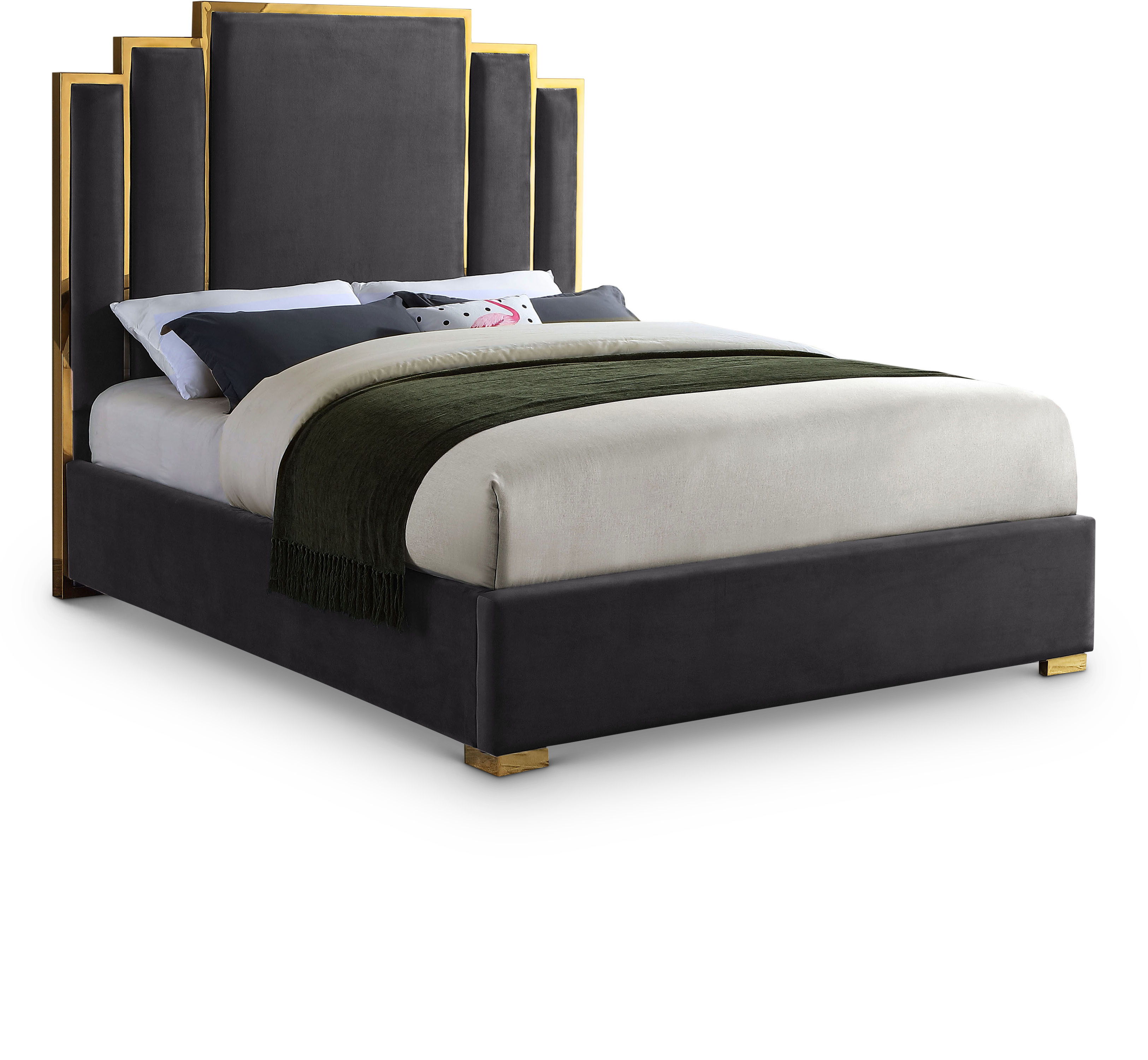 Hugo - King Bed - Gray