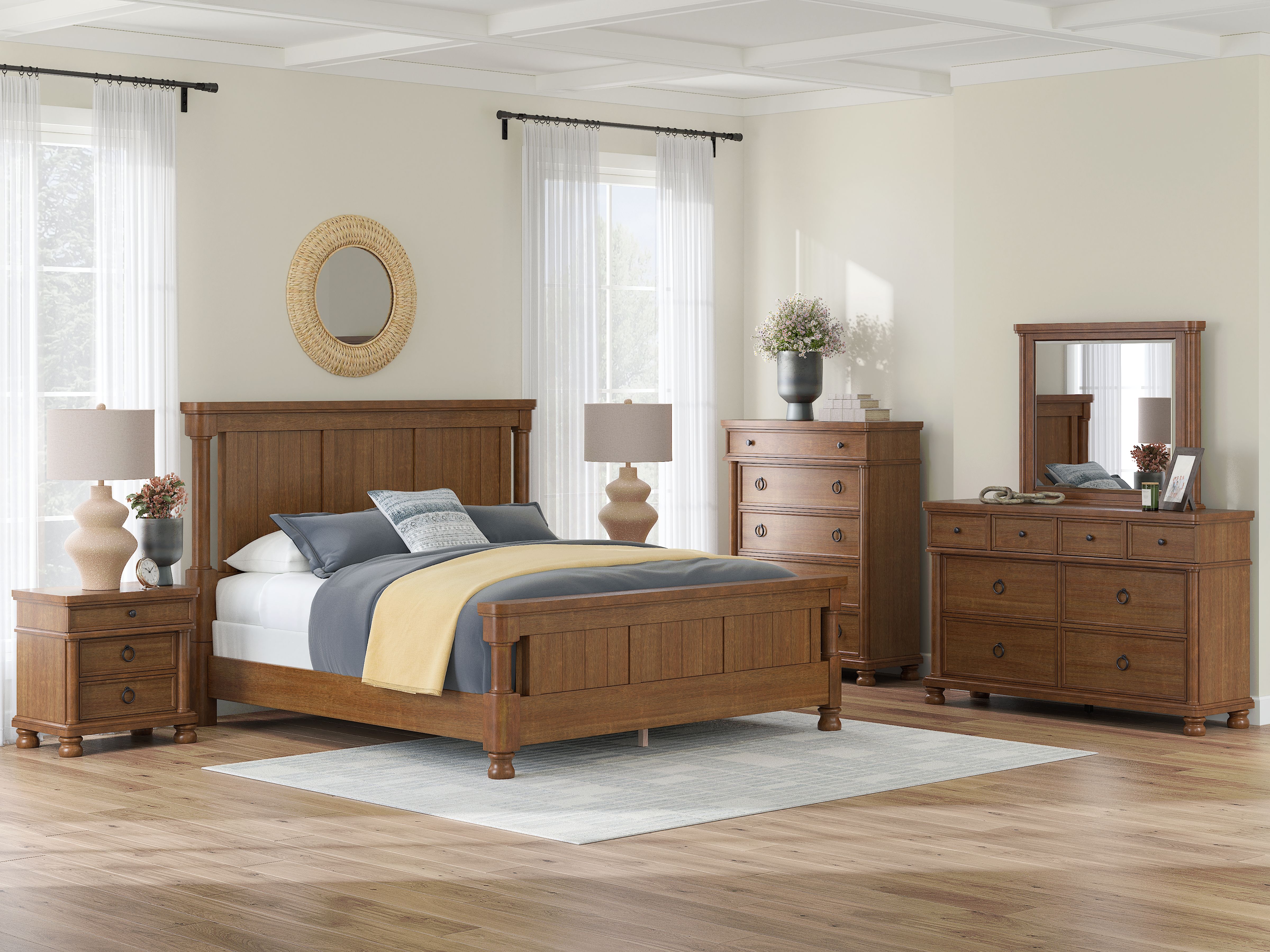 Ashley Furniture Rowlenstown - Three Drawer Night Stand - Brown - Image 11