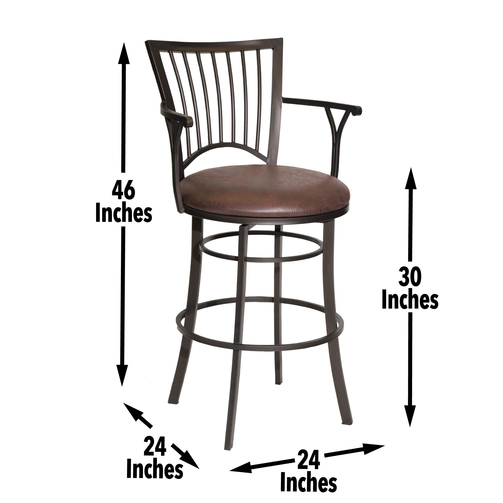 Bayview - Swivel Barstool - Dark Brown