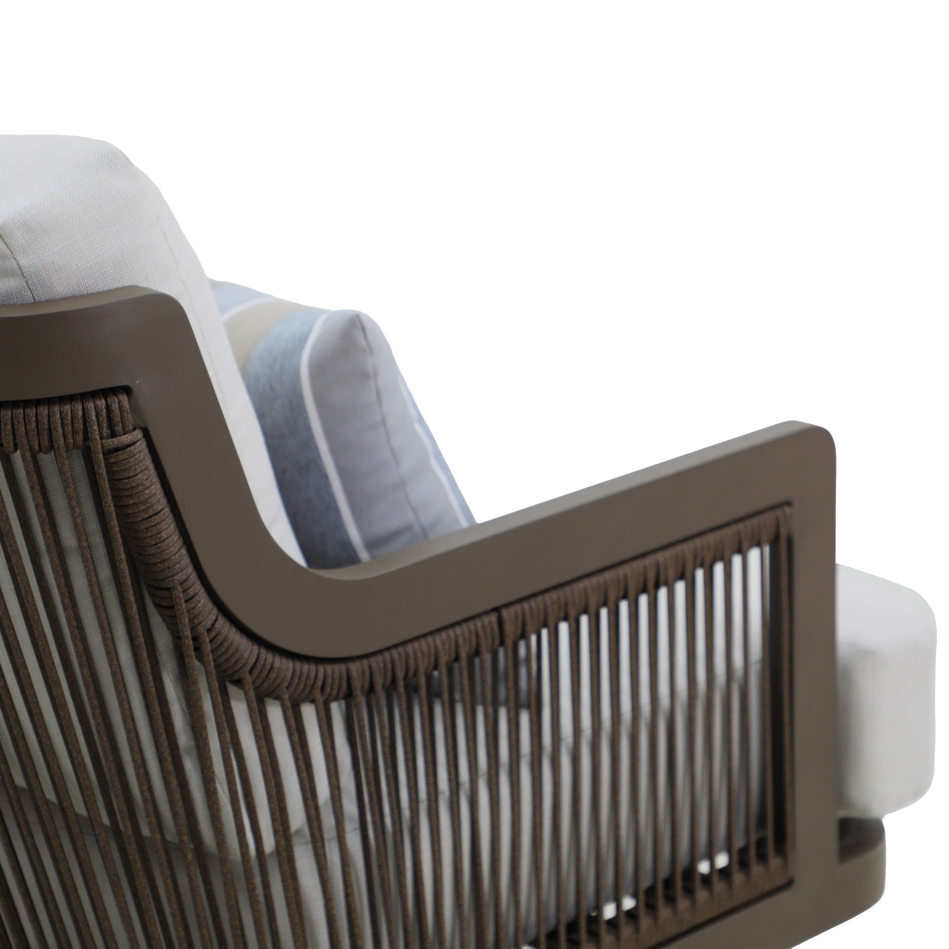 Genova - Patio Swivel Club Chair With Accent Pillow (Set of 2) - Gray, light gray, view 7