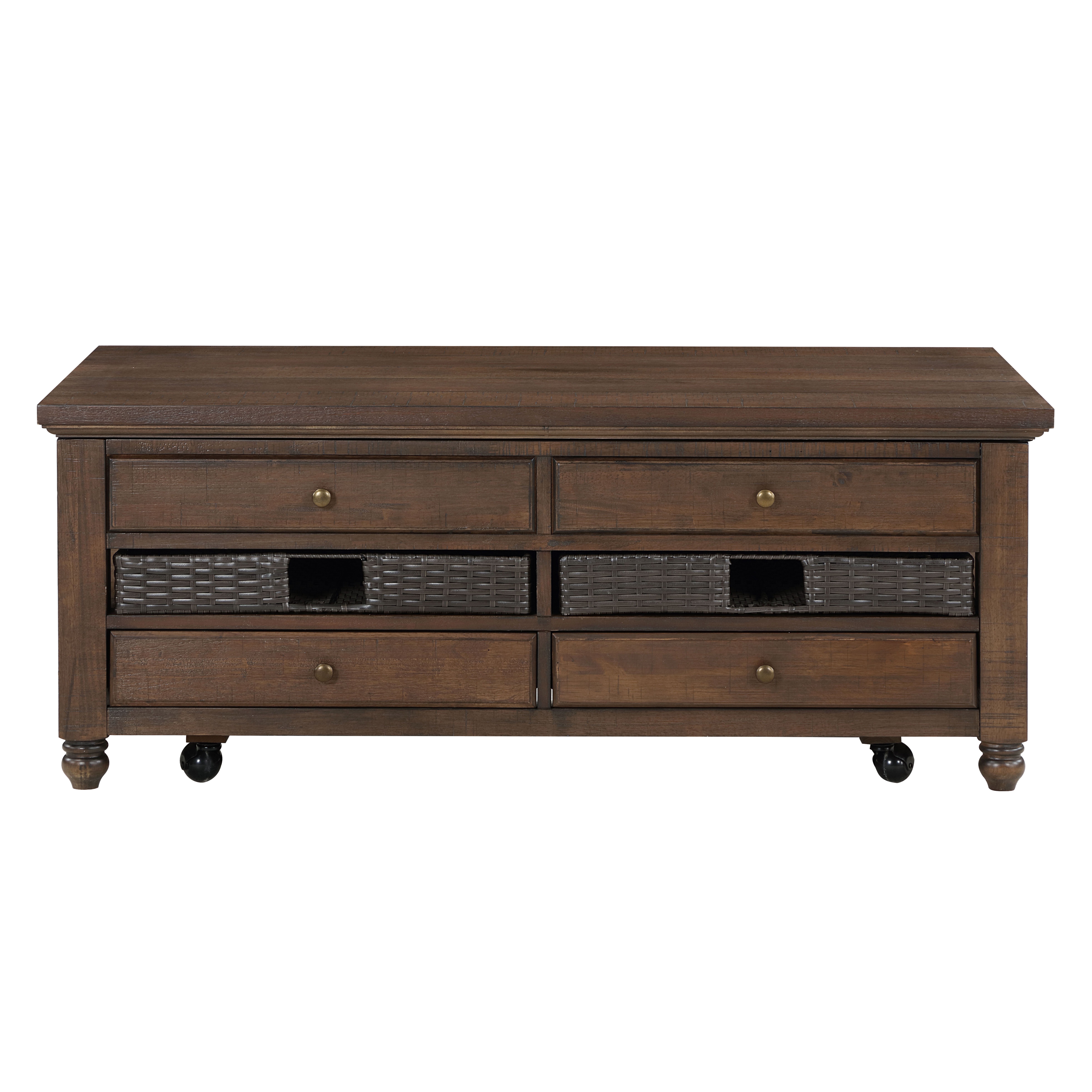 Oliver - 4 Piece Lift-Top Table Set - Brown