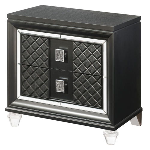 Sawyer - Nightstand - Metallic Gray, dark gray