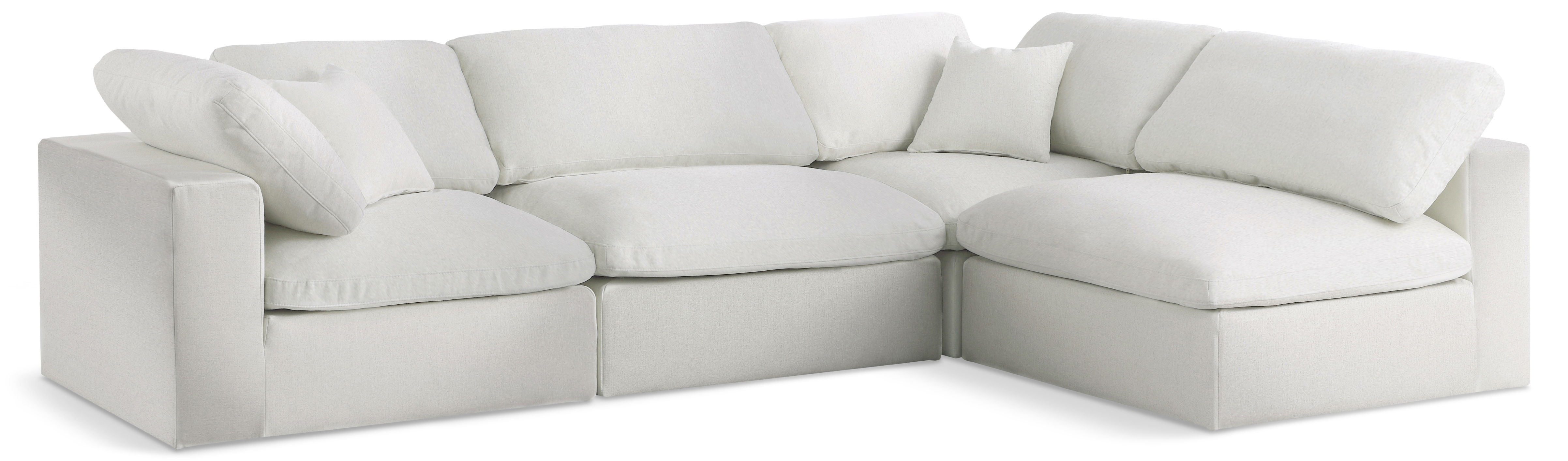 Serene - 4 Piece Modular Sectional - Cream