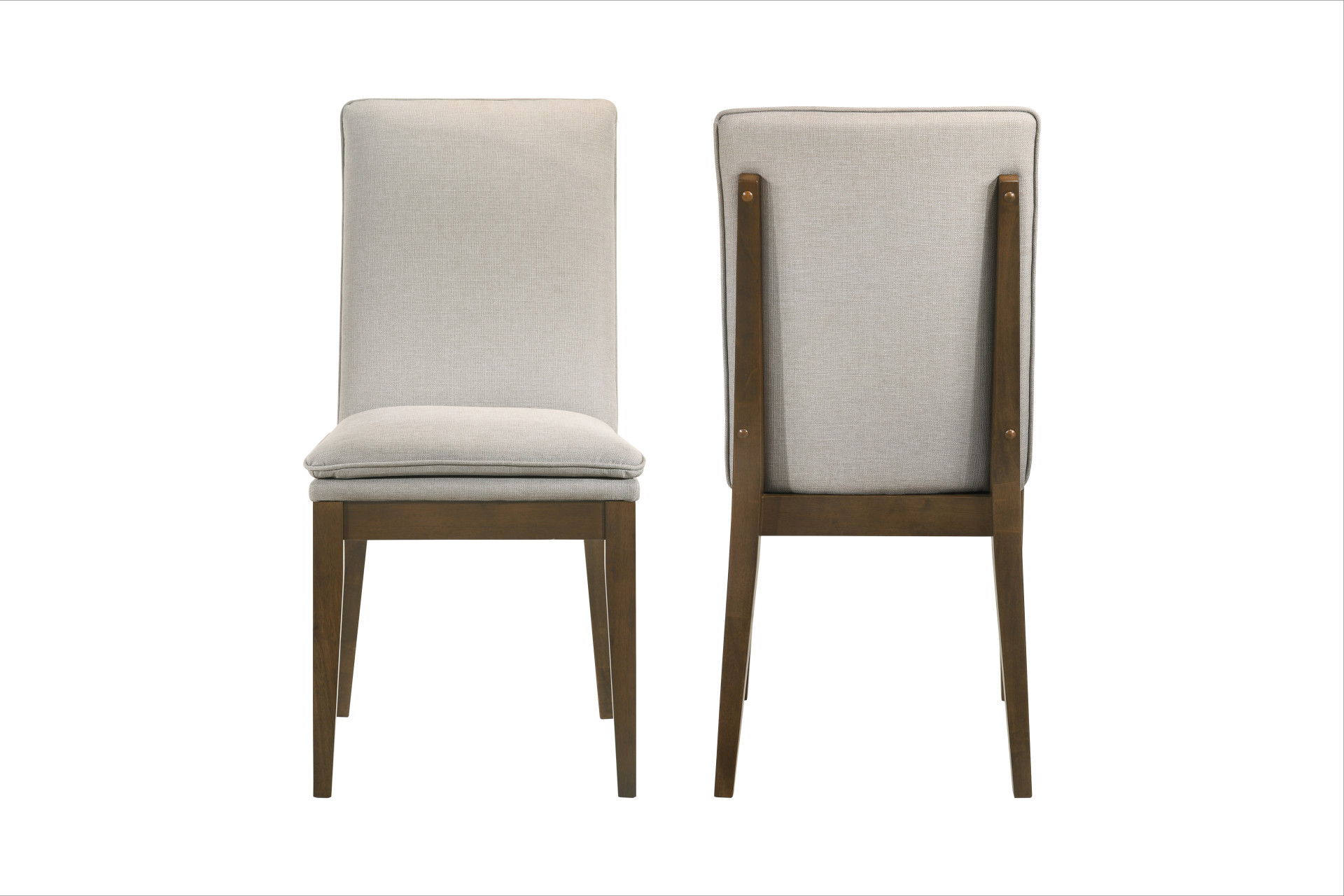 Maggie - Dining Chair With Cushion (Set of 2) - Natural / Walnut