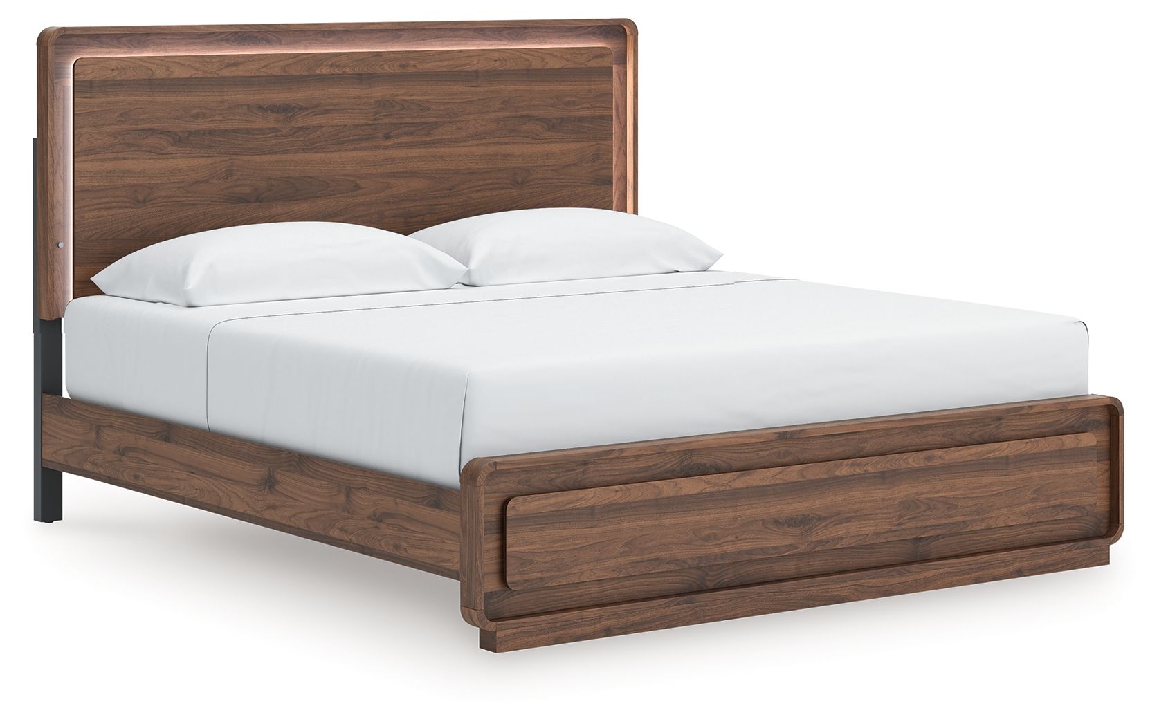 Ashley Furniture Fortlorn - King Panel Bed - Walnut Brown - Image 6