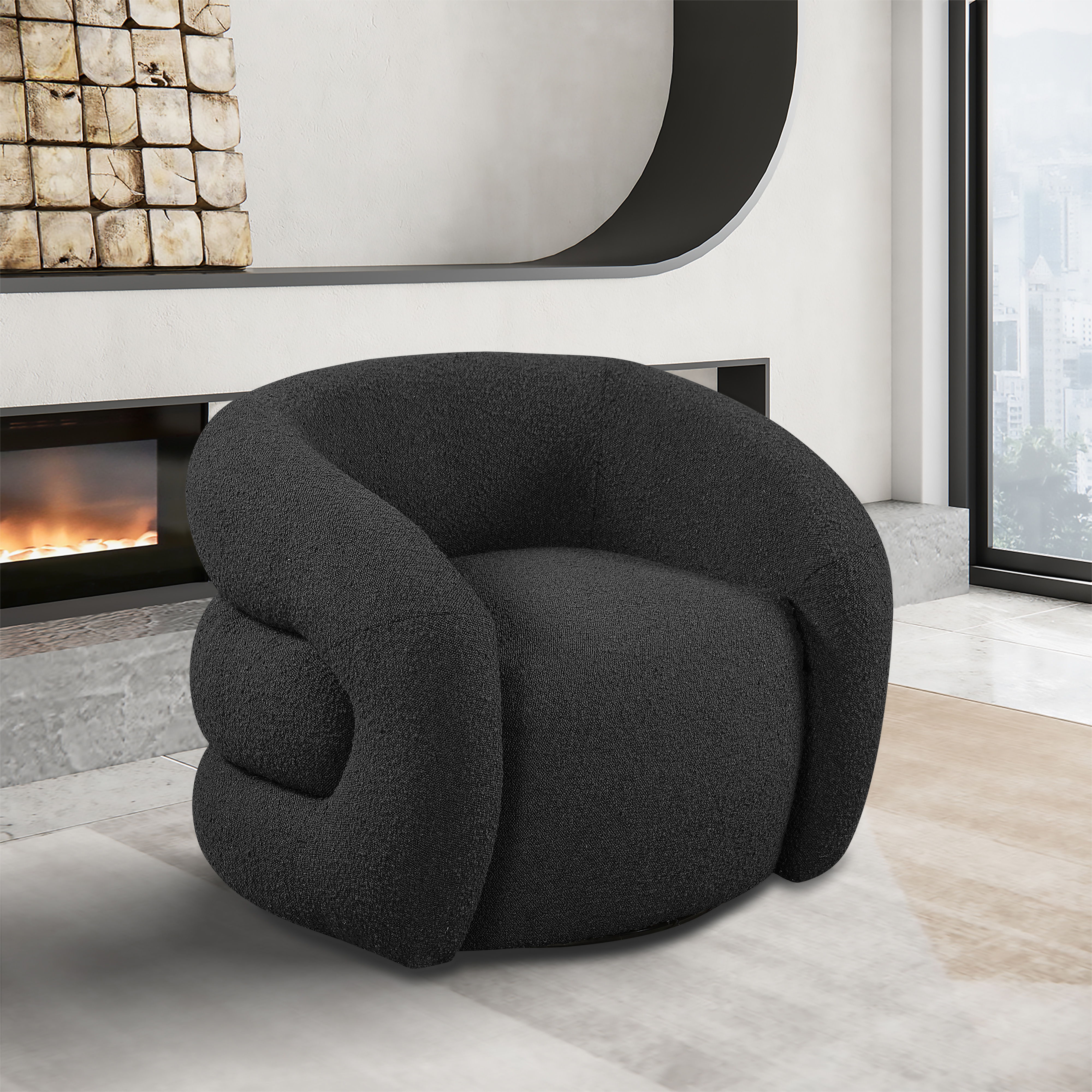 Roxbury - Swivel Accent Chair - Black