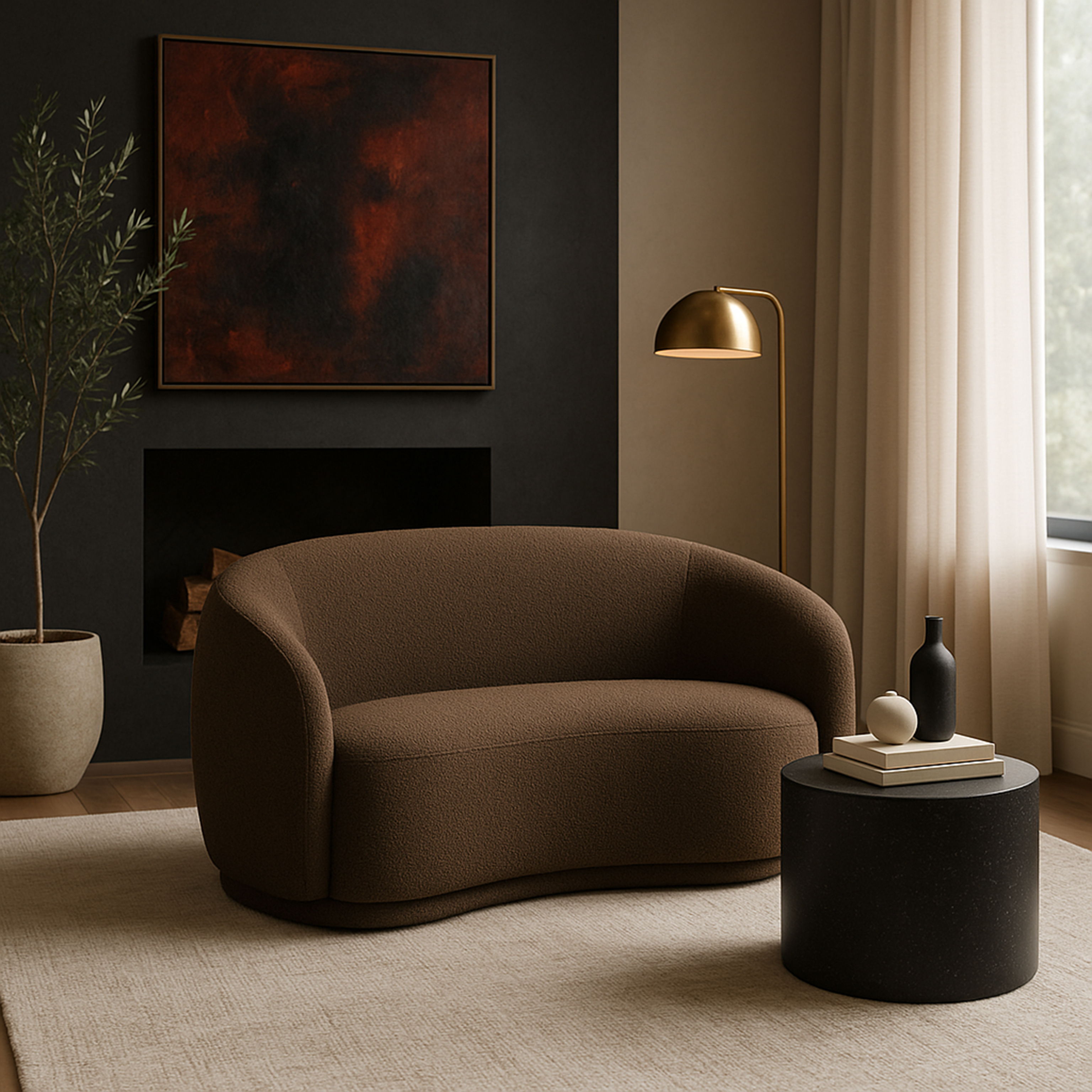 Hyde - Loveseat - Brown