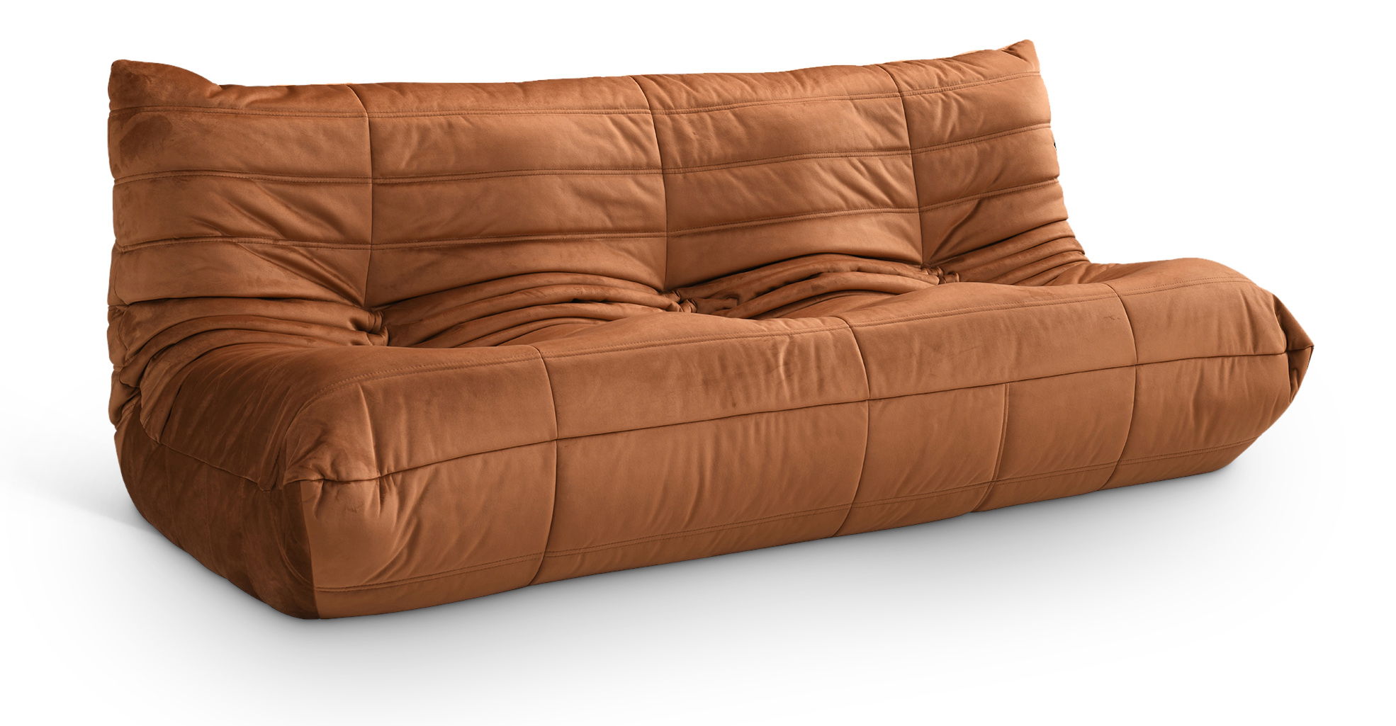 Relax - Velvet 77.75" Upholstered Sofa - Cognac