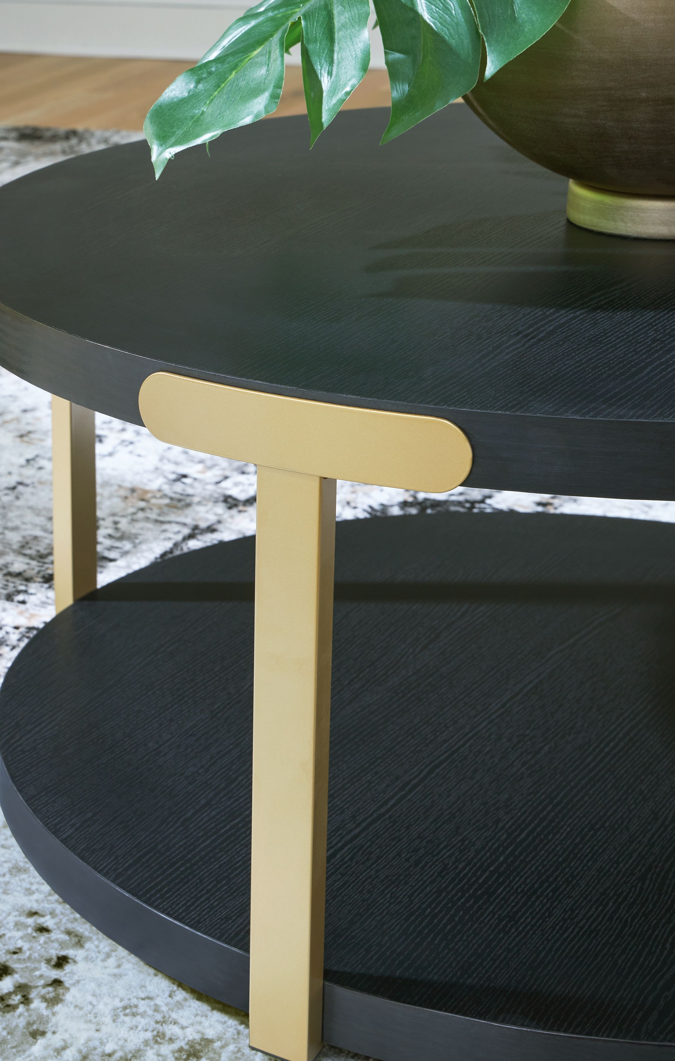 Ashley Furniture Shylore - Occasional Table Set (Set of 3) - Black / Brass Finish - Image 9