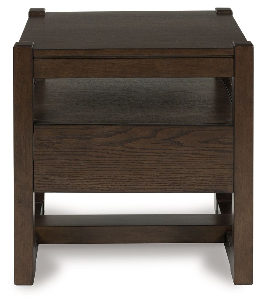 Ashley Furniture Breckington - Square End Table - Dark Brown - Image 5