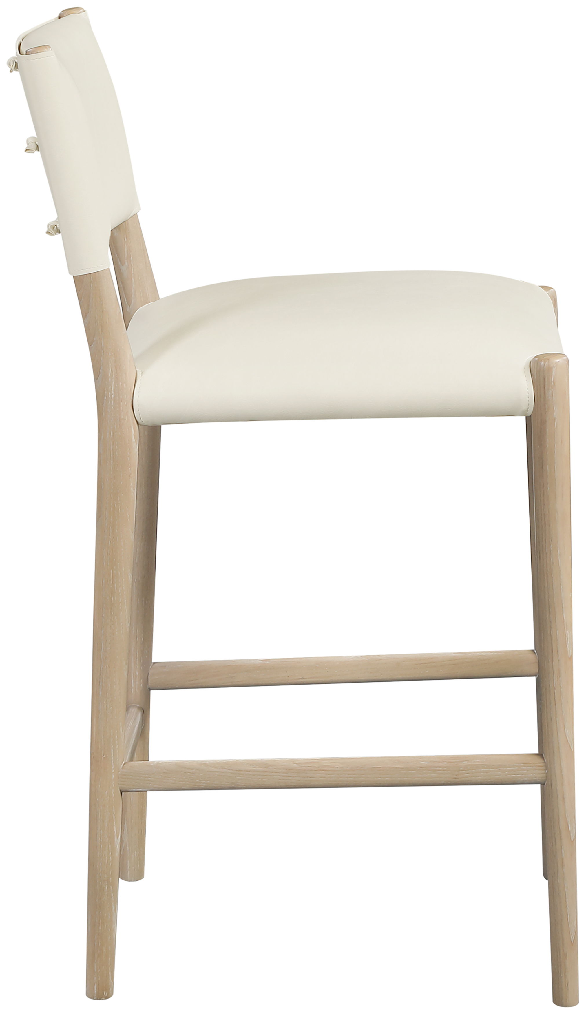 Andie - Vegan Leather Upholstered Counter Stool - Cream