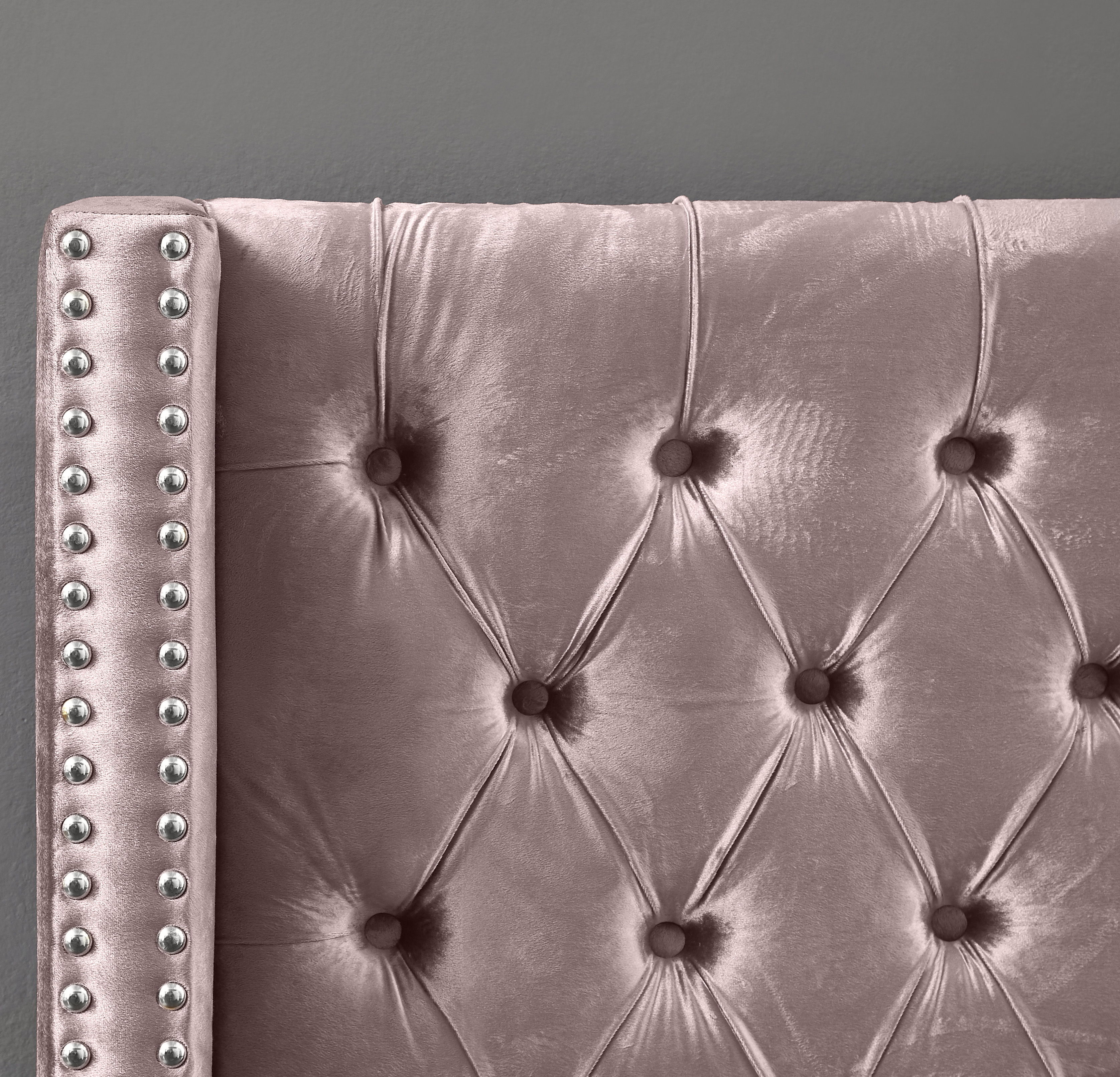Aiden - Upholstered Twin Bed - Pink