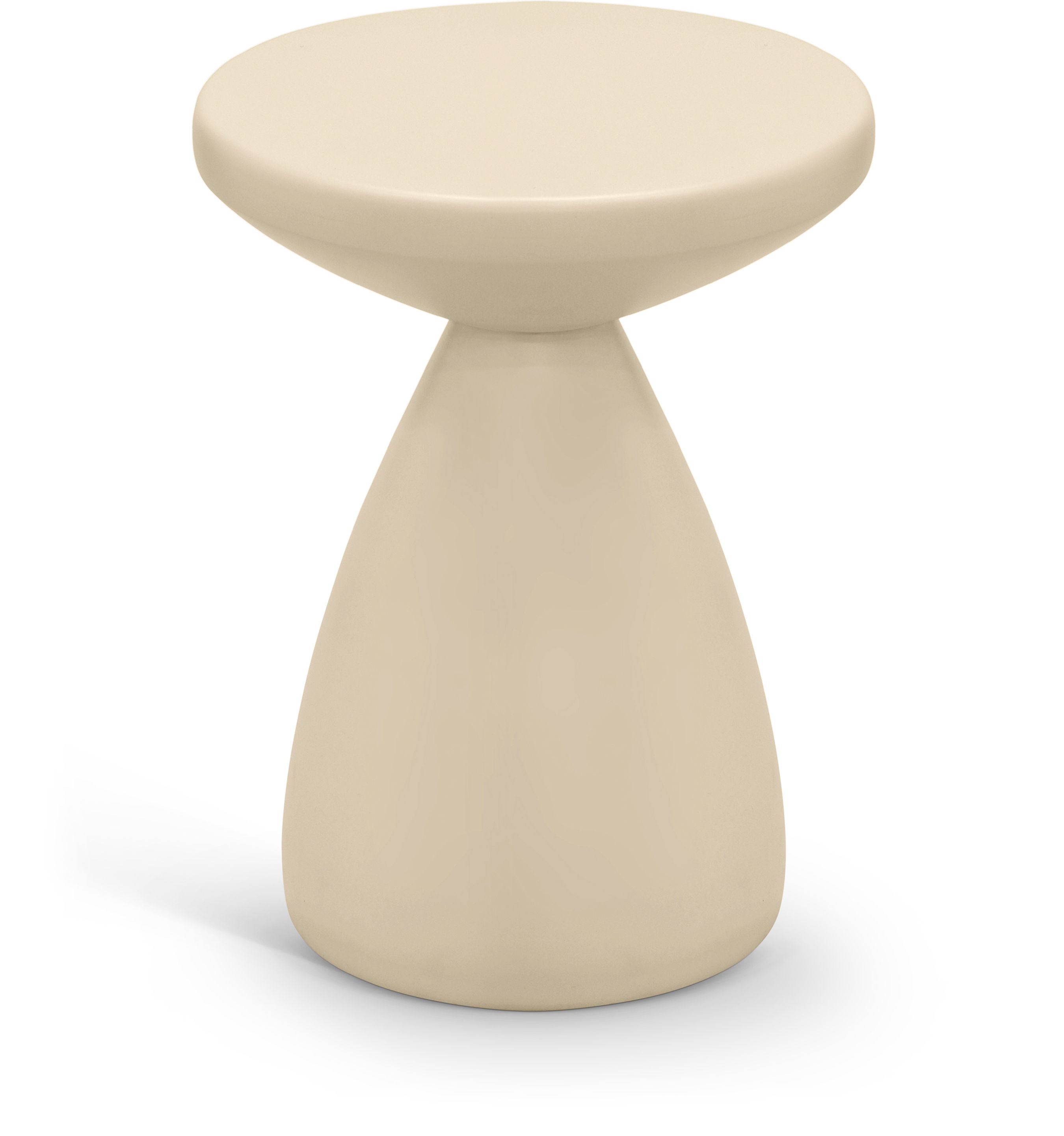 Anika - Iron End Table - Cream