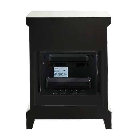 Noralie - 24" Fireplace - Mirrored & Faux Diamonds, silver, view 3