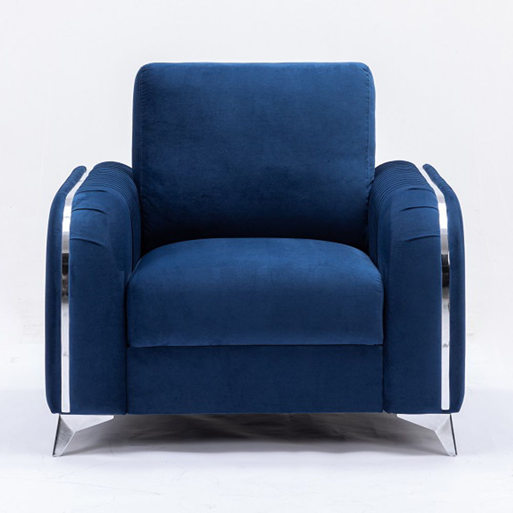 Wenona - Chair - Blue Velvet, blue, view 2
