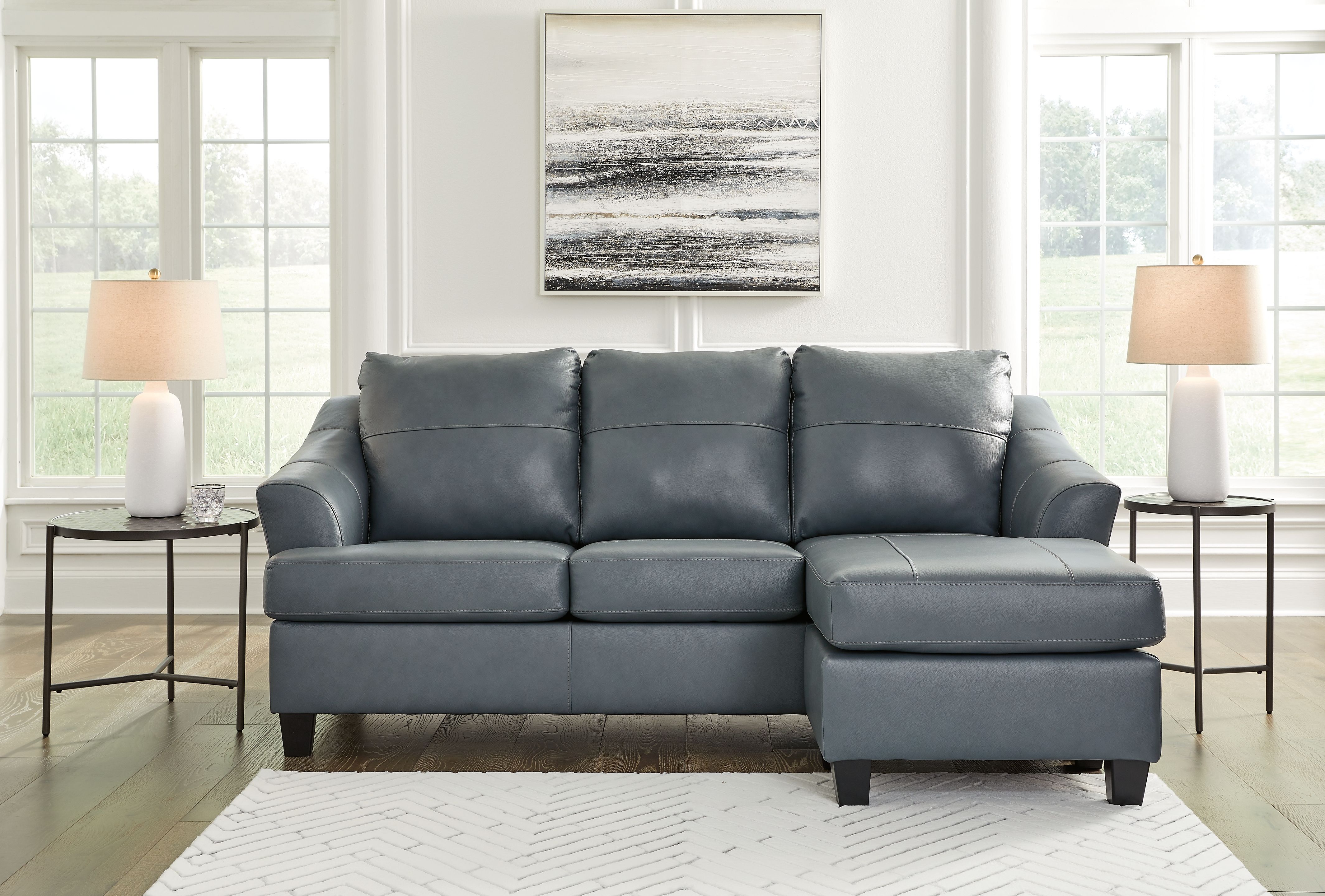 Ashley Furniture Genoa - Sofa Chaise - Steel - Image 8