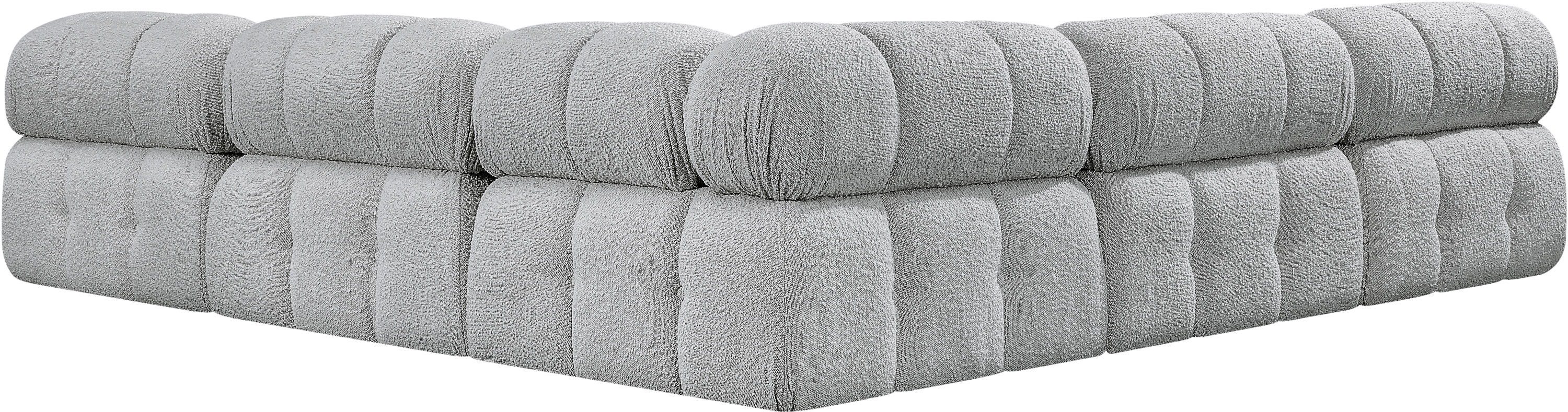 Ames - 5 Piece Fabric Modular Corner Sectional - Gray
