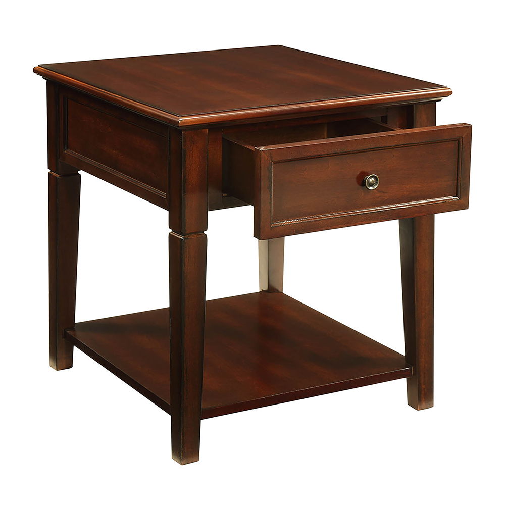 Malachi - End Table - Walnut, dark brown, view 3