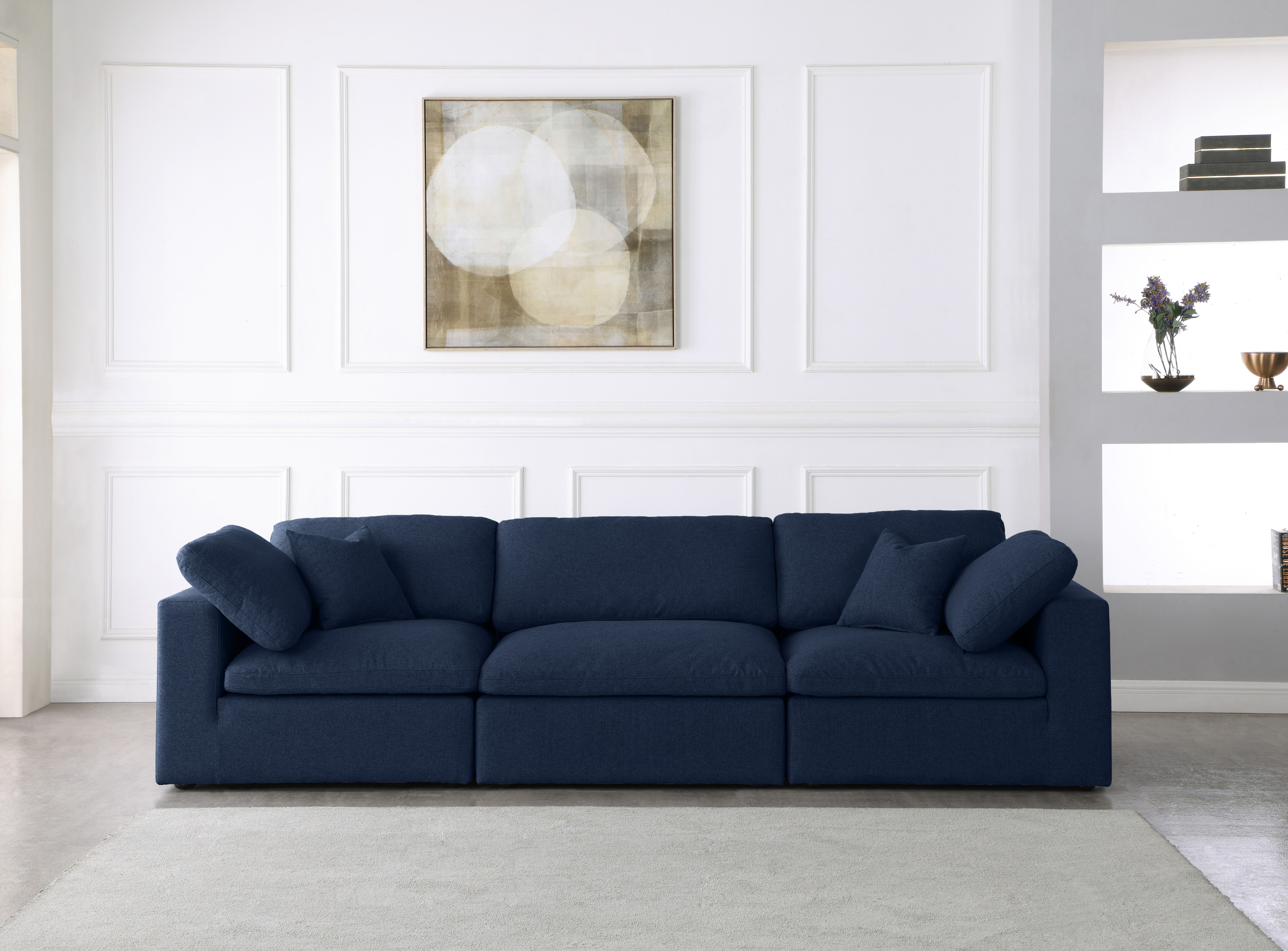 Serene - 3 Piece Modular Sofa - Navy