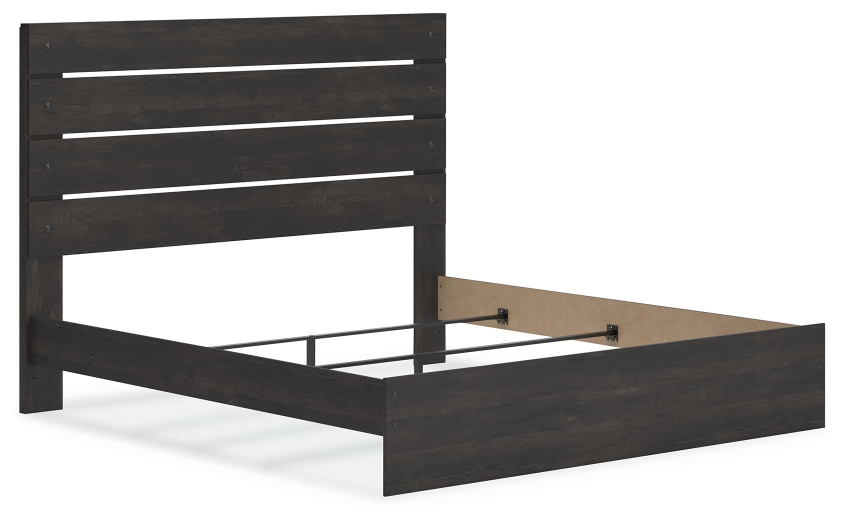 Hollivern - King Panel Bed - Dark Gray
