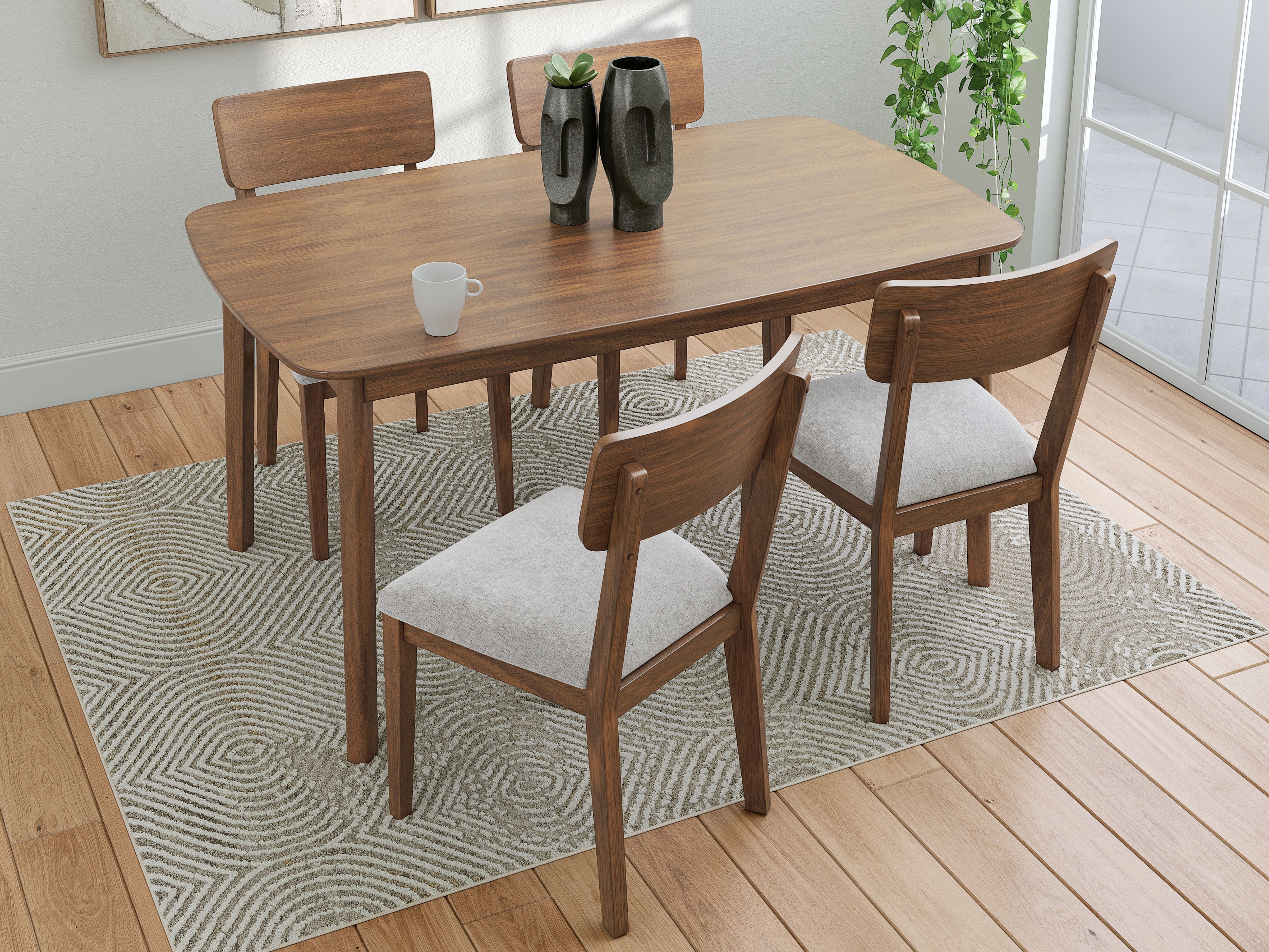 Ashley Furniture Tameride - Dining Room Table Set (Set of 5) - Brown - Image 9