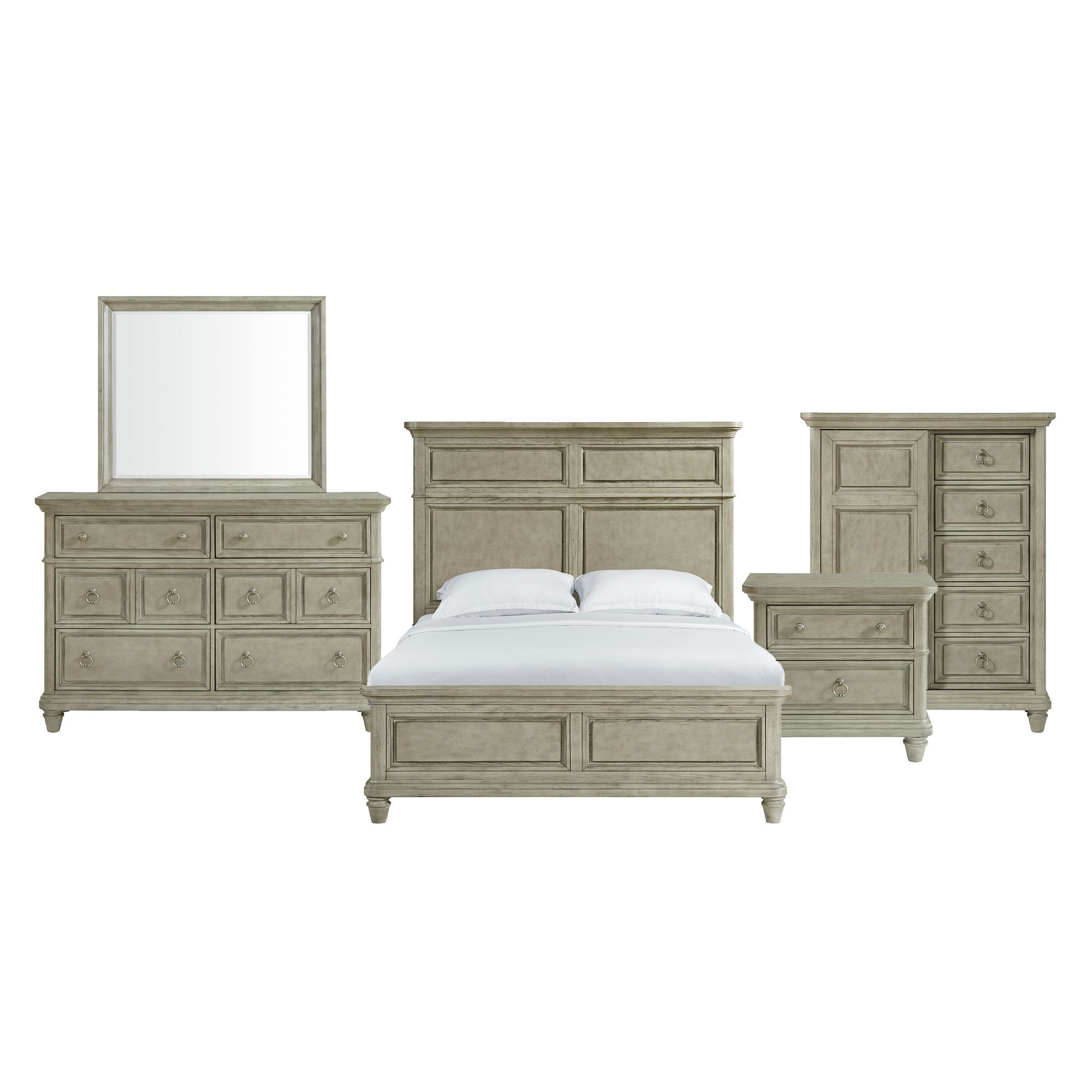 Queen · 5 Pc · Bedroom Set With Door Chest