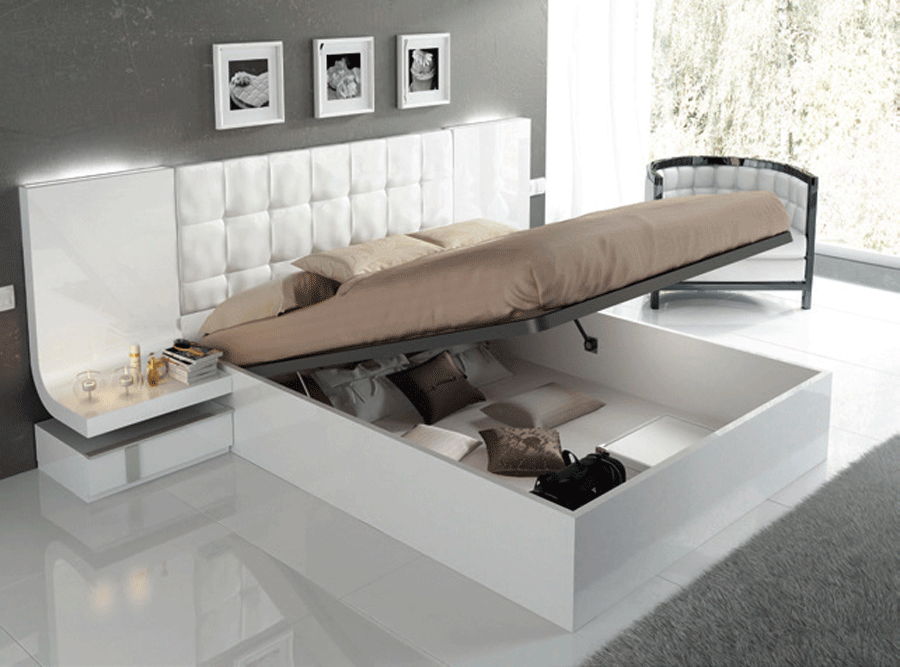 Granada - Queen Size Storage Bed - White