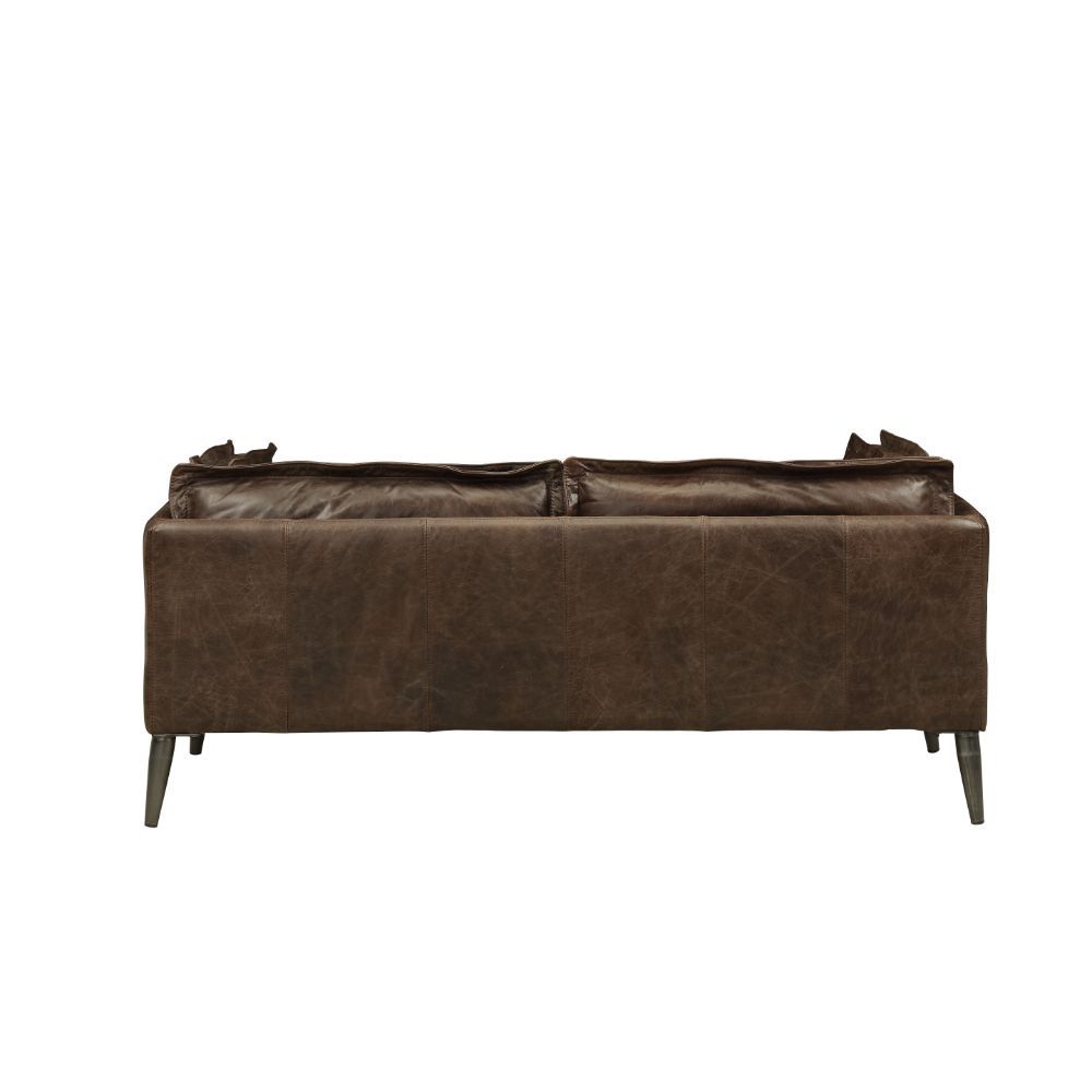 Porchester - Loveseat - Distress Chocolate Top Grain Leather, dark brown, view 3