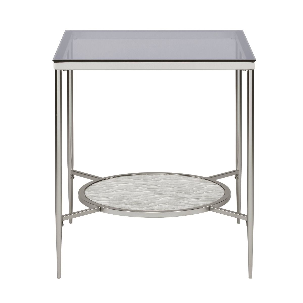 Adelrik - End Table - Glass & Chrome, silver, view 7