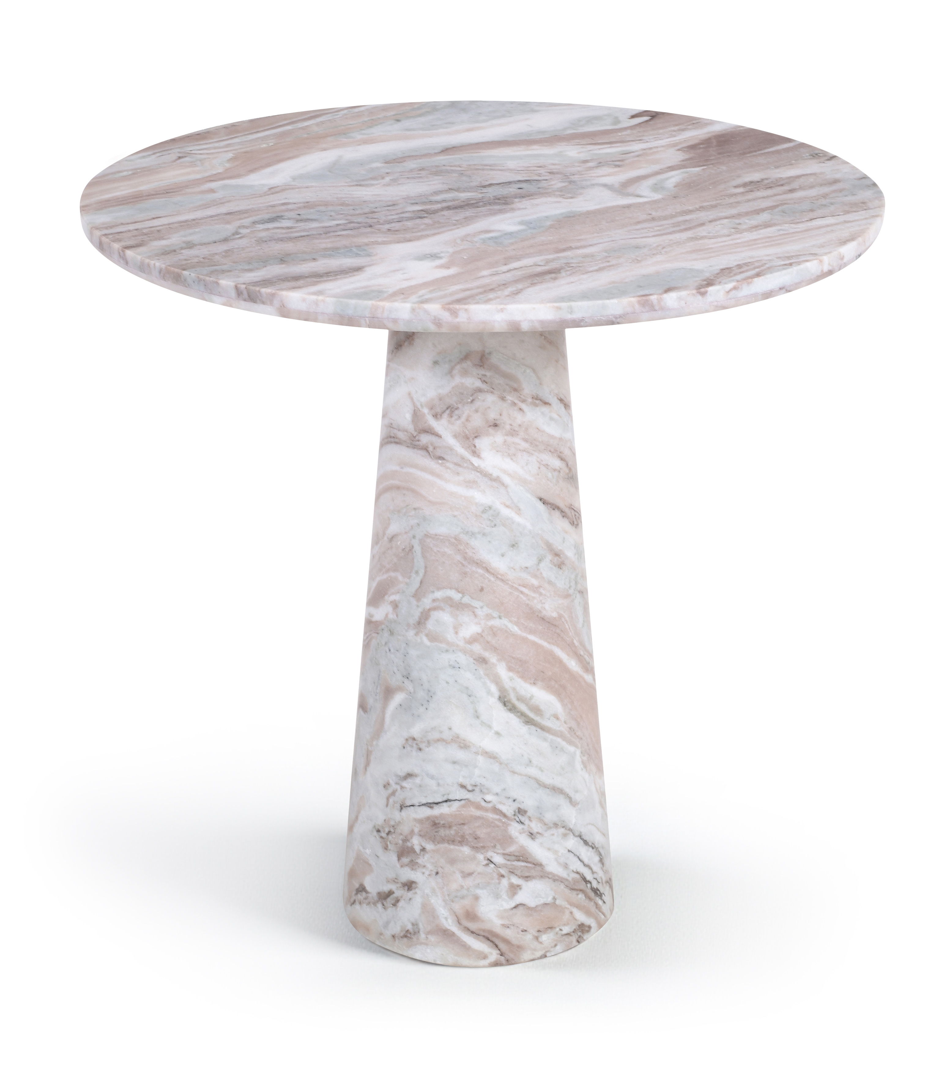 Fontelina - 30" Genuine Marble Bistro Dining Table - Brown