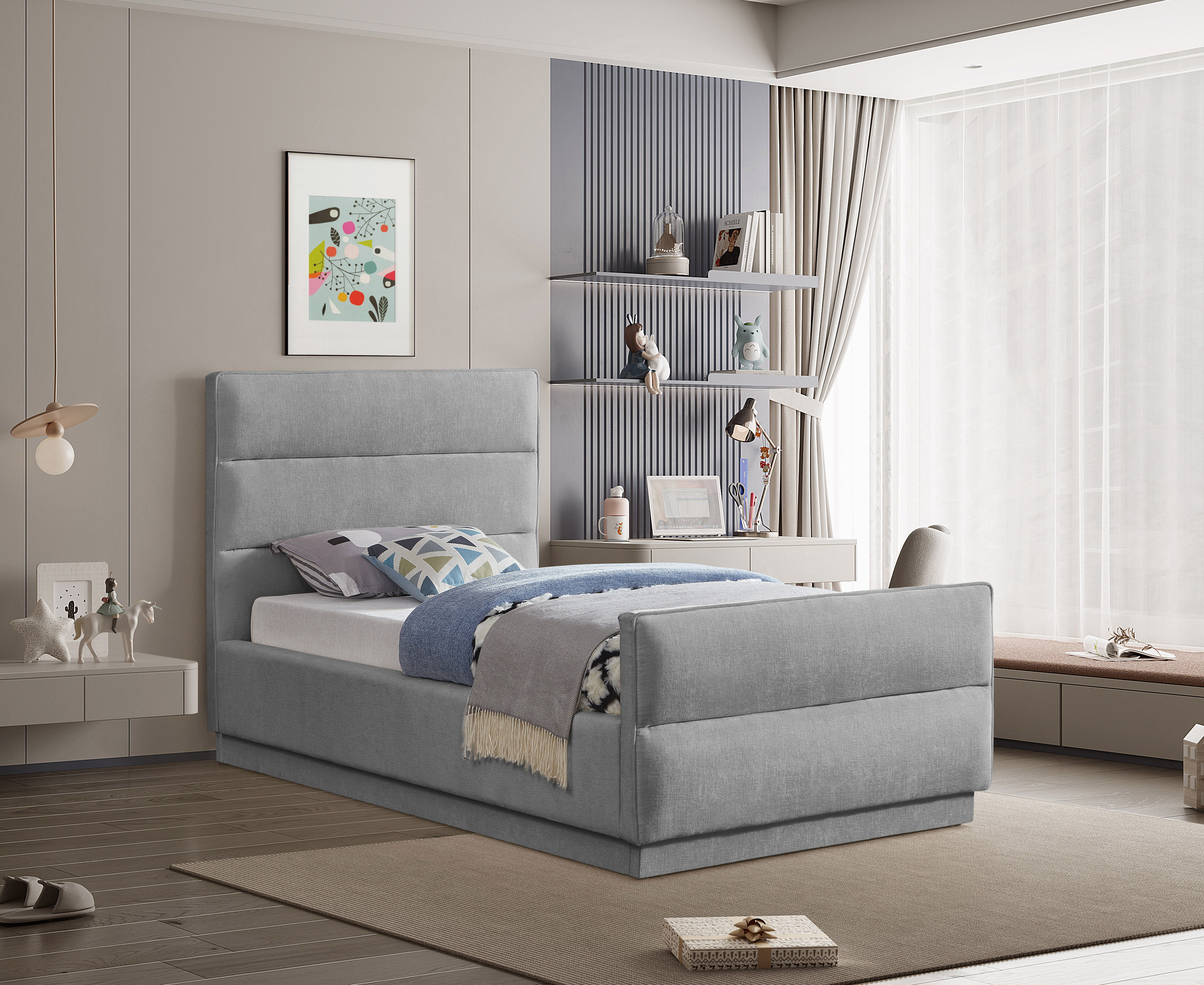 Paxton - Twin Bed - Gray