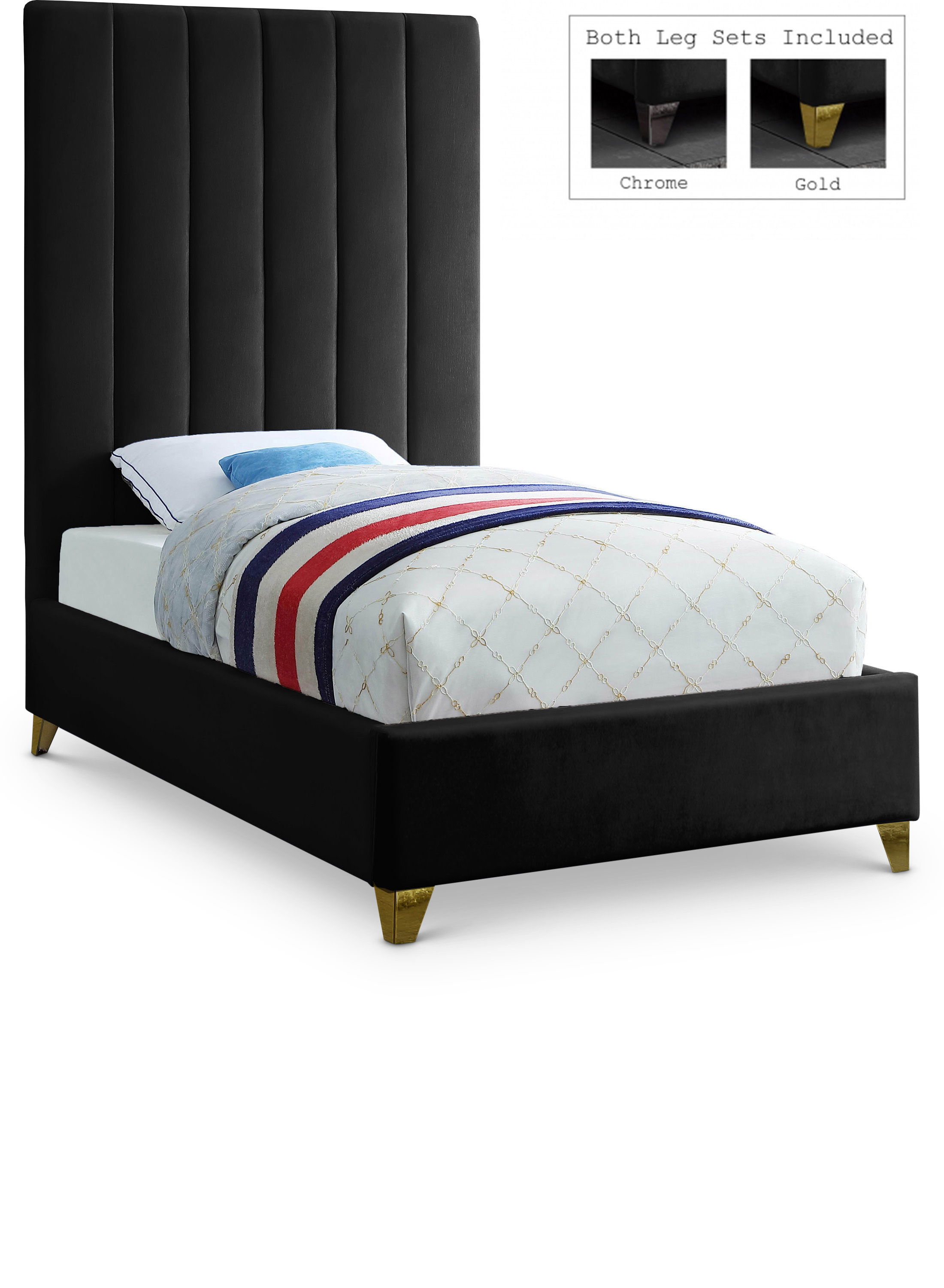 Via - Twin Bed - Black